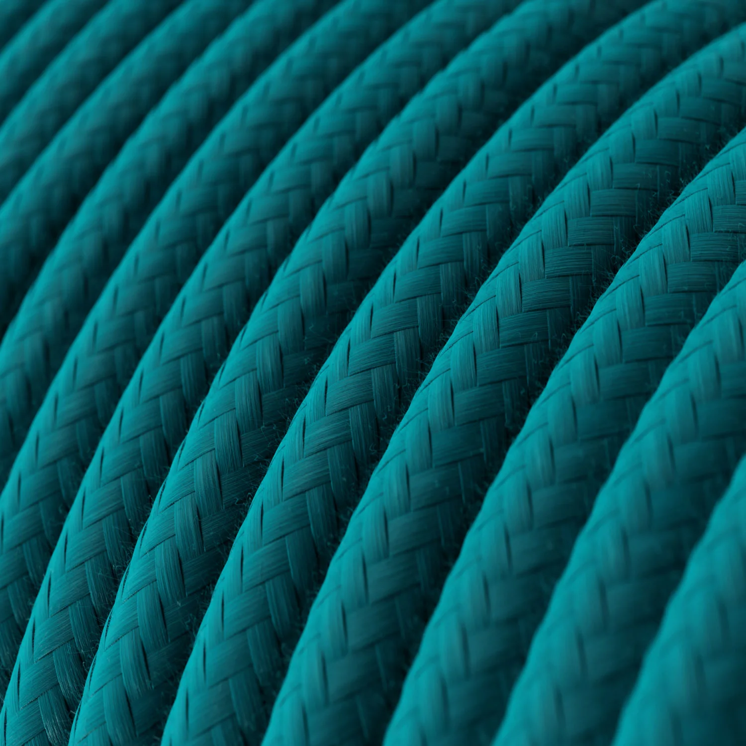Colorful silicone suspension lamp with fabric cable - Petrol - Image 3