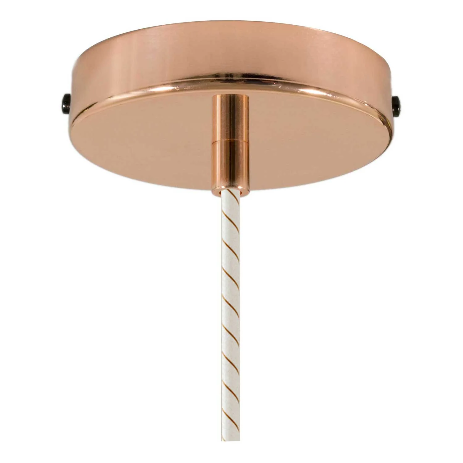 Suspension lamp complete with textile cable, oversized Ellepi lampshade and knurled lamp holder - White - Image 2