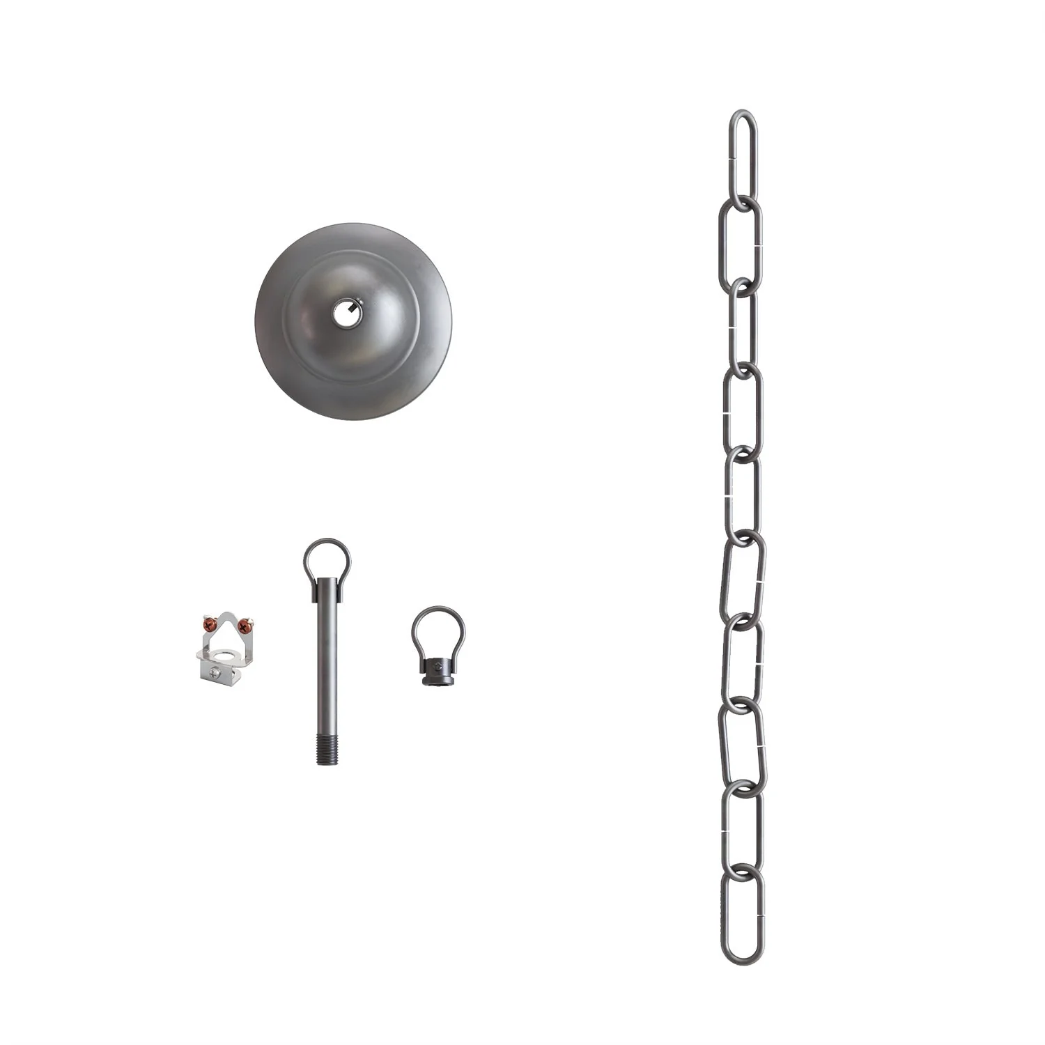 Complete vintage suspension kit: Iron Ceiling canopy and Genovese Chain - 50 cm - Image 4
