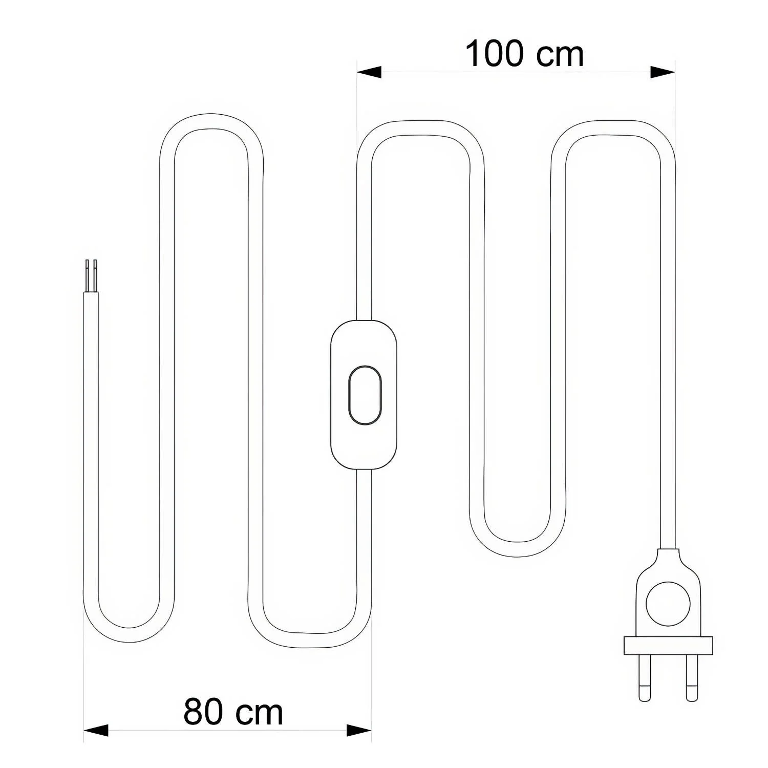 Wiring for lamp with shiny, glittered copper cable 1.80 m - Image 3