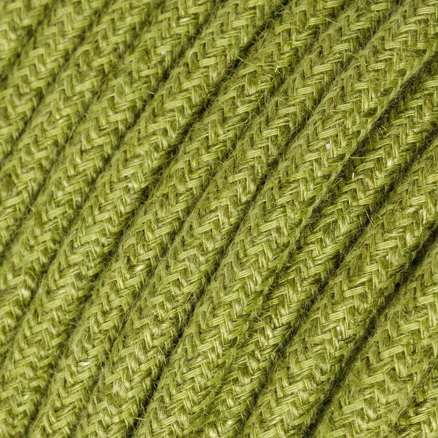 Green Hay jute-covered electric cable - The Original Creative Cables, for original DIY lamps - RN23 - Image 2