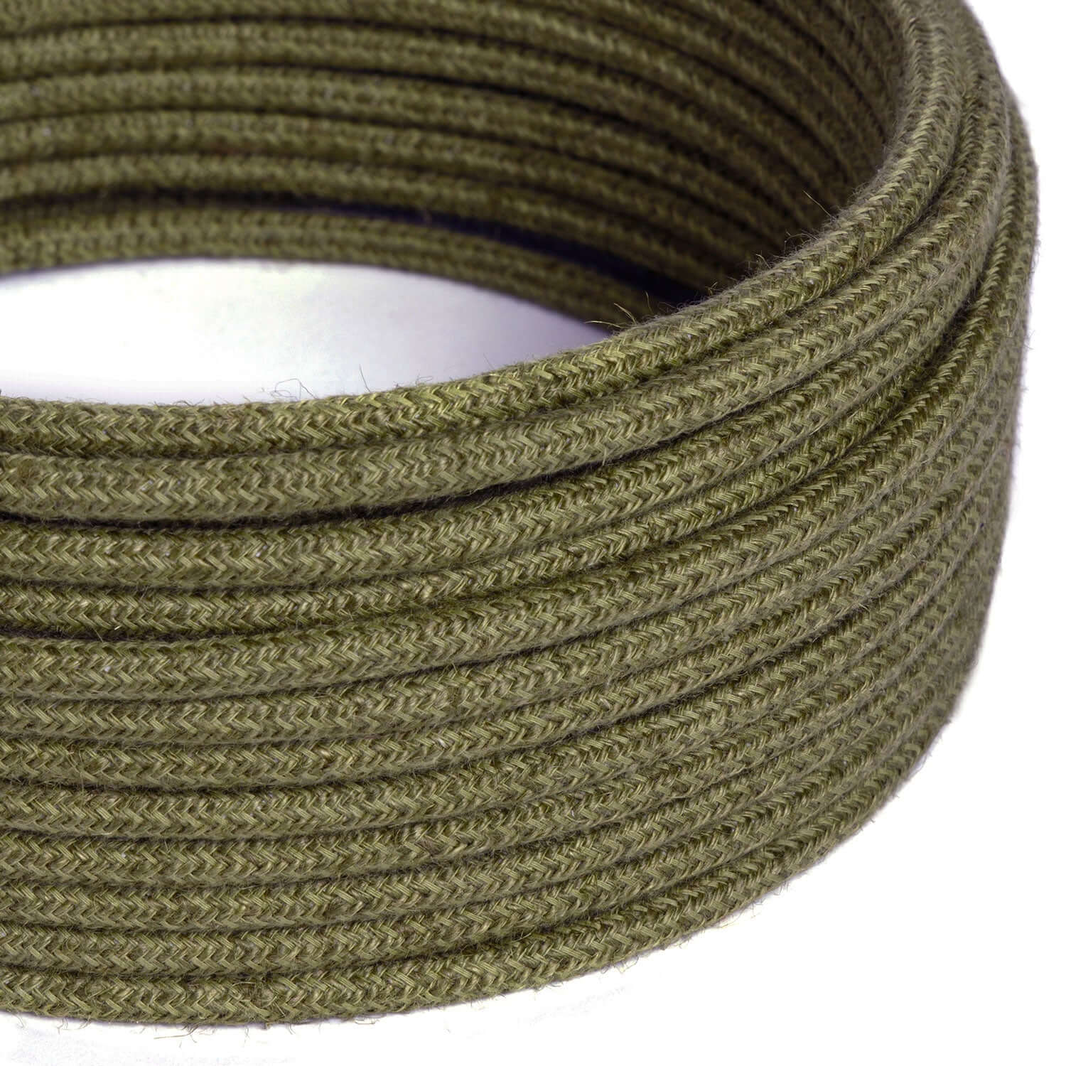 Brown Bark jute electrical cord for lighting - The Original Creative Cables, for DIY lamp projects - RN26