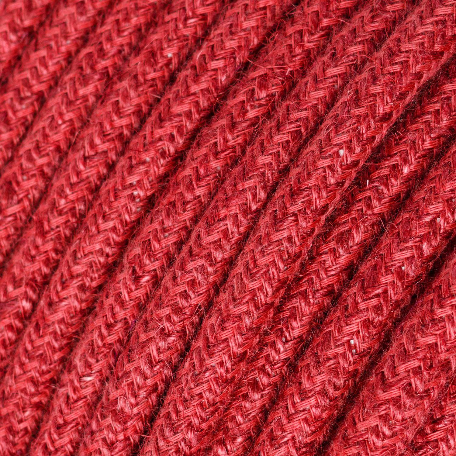 Cherry Red jute-covered cable - Image 2