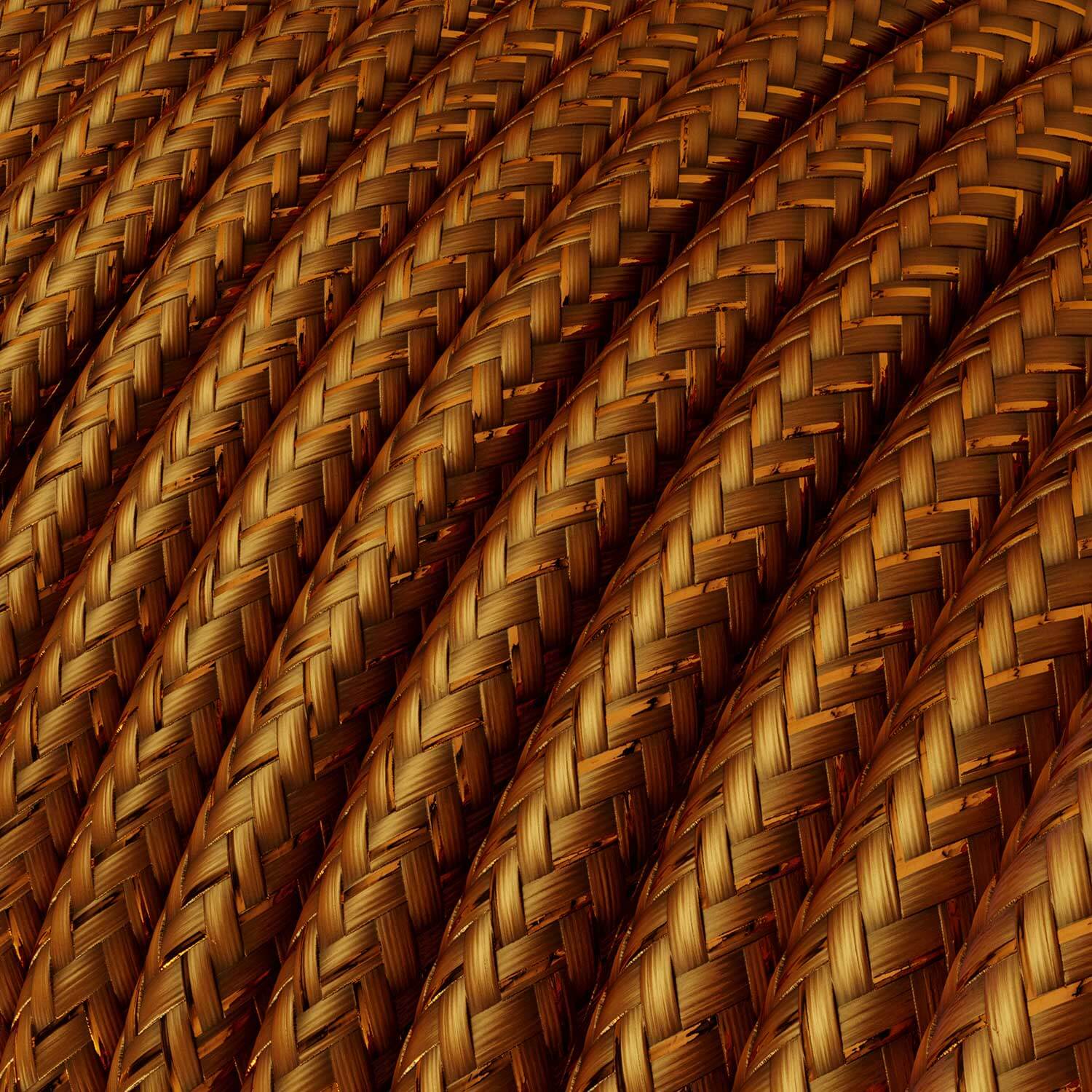Textile cable for lighting in shiny glittered Copper colour - L'Originale Creative Cables, ideal for creative lamps - RL22 - Image 2