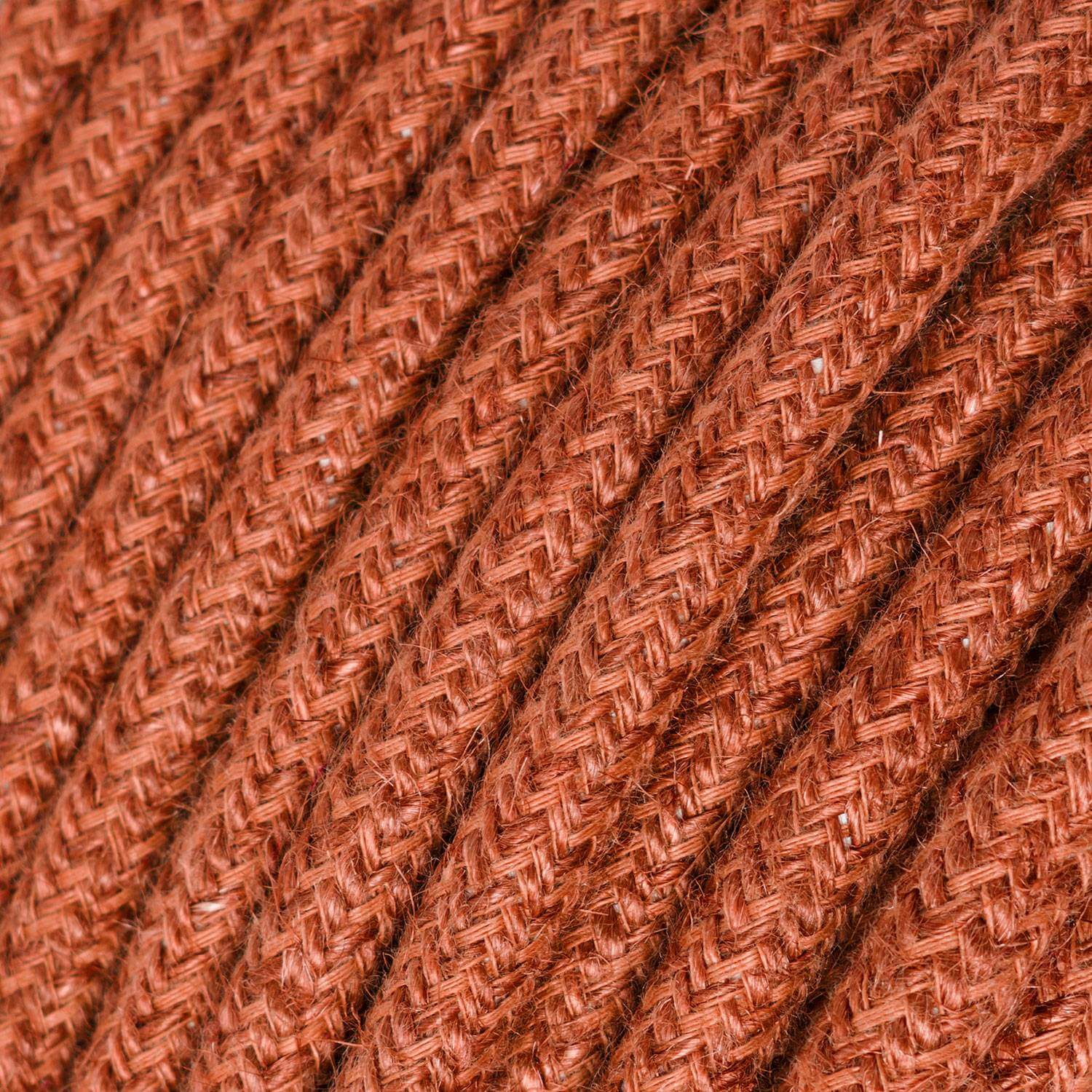 Jute lighting cable in Orange Clay - The Original Creative Cables, for pendant and wall lamps - RN27 - Image 2