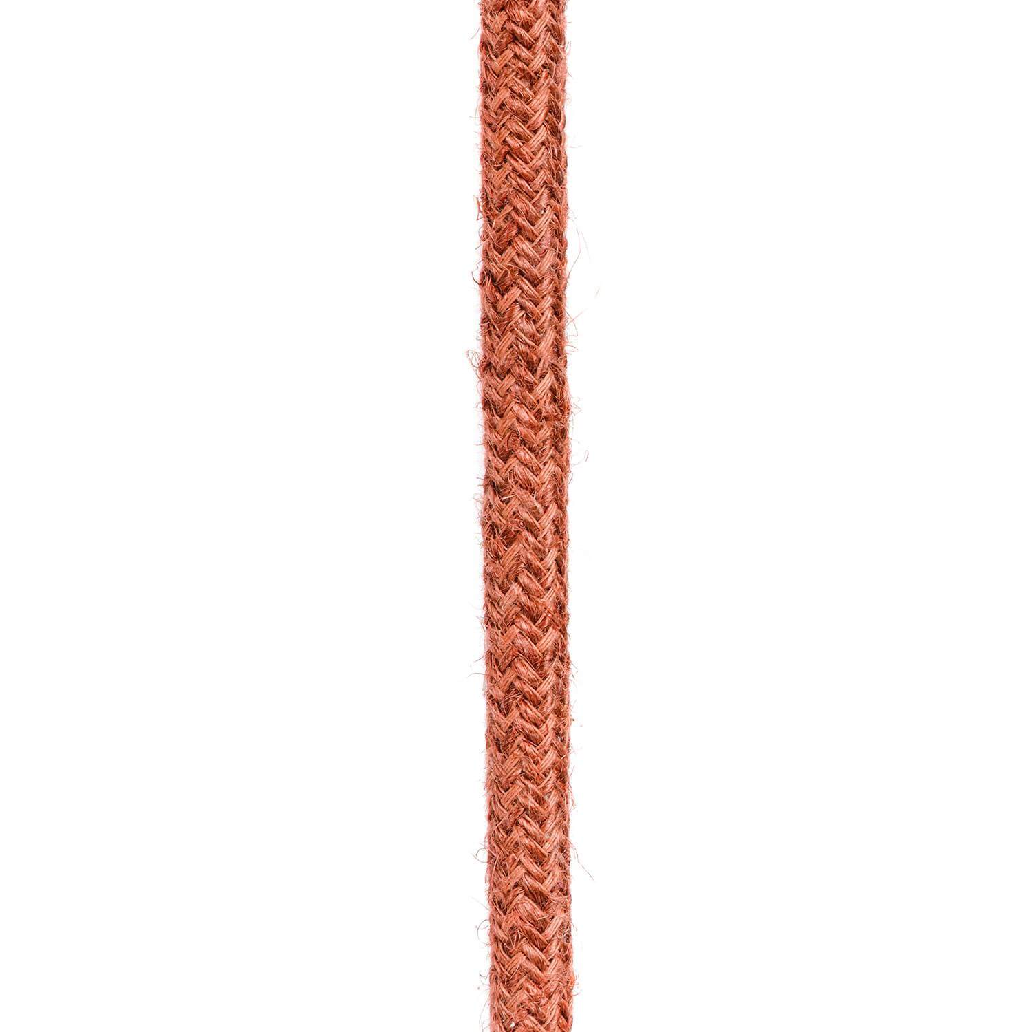 Jute lighting cable in Orange Clay - The Original Creative Cables, for pendant and wall lamps - RN27 - Image 5