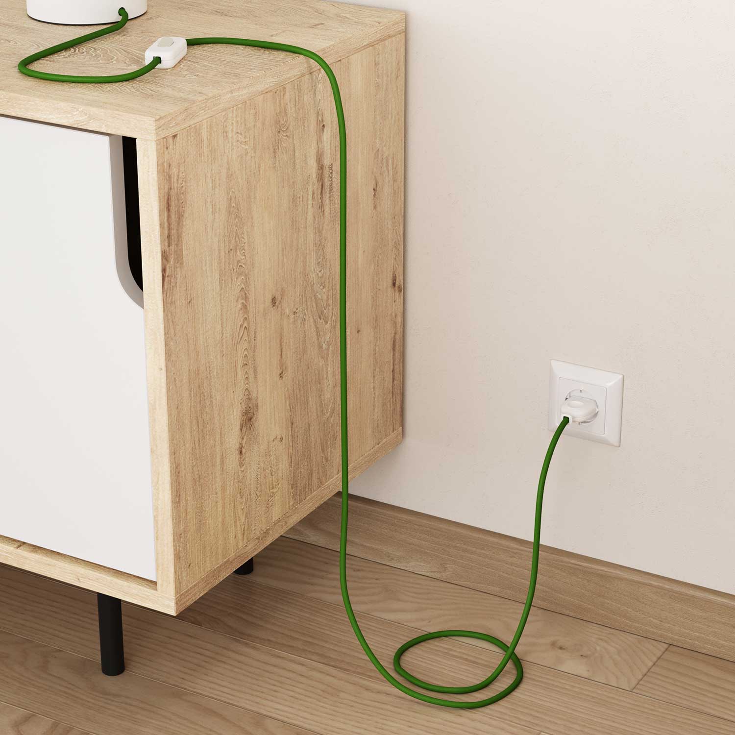Textile cable for lighting Lime Green - The Original Creative Cables, ideal for creative lamps - RM18 - Image 3