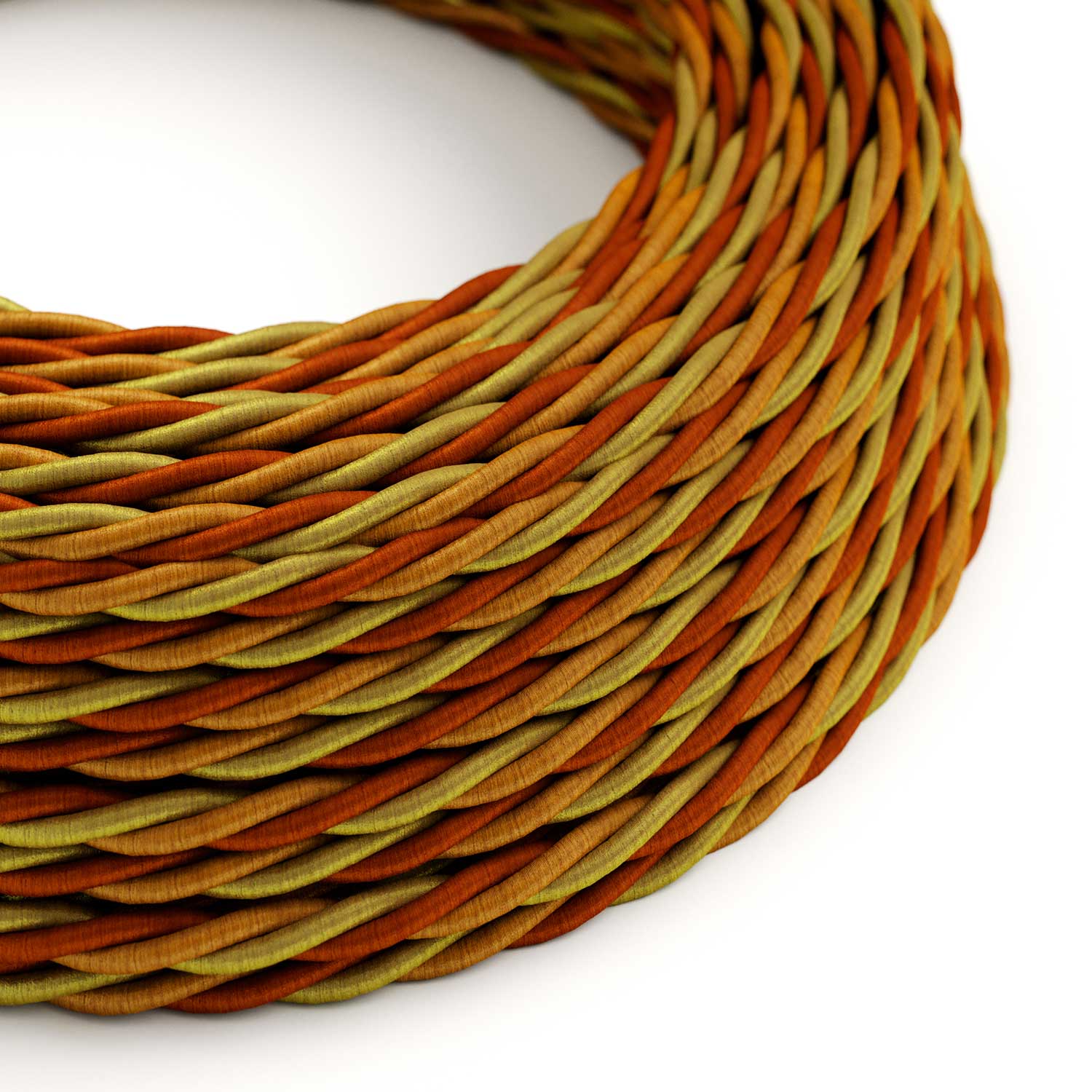 Textile cable for lighting Shiny Orange - The Original Creative Cables, the best choice for modern lamps - TG04