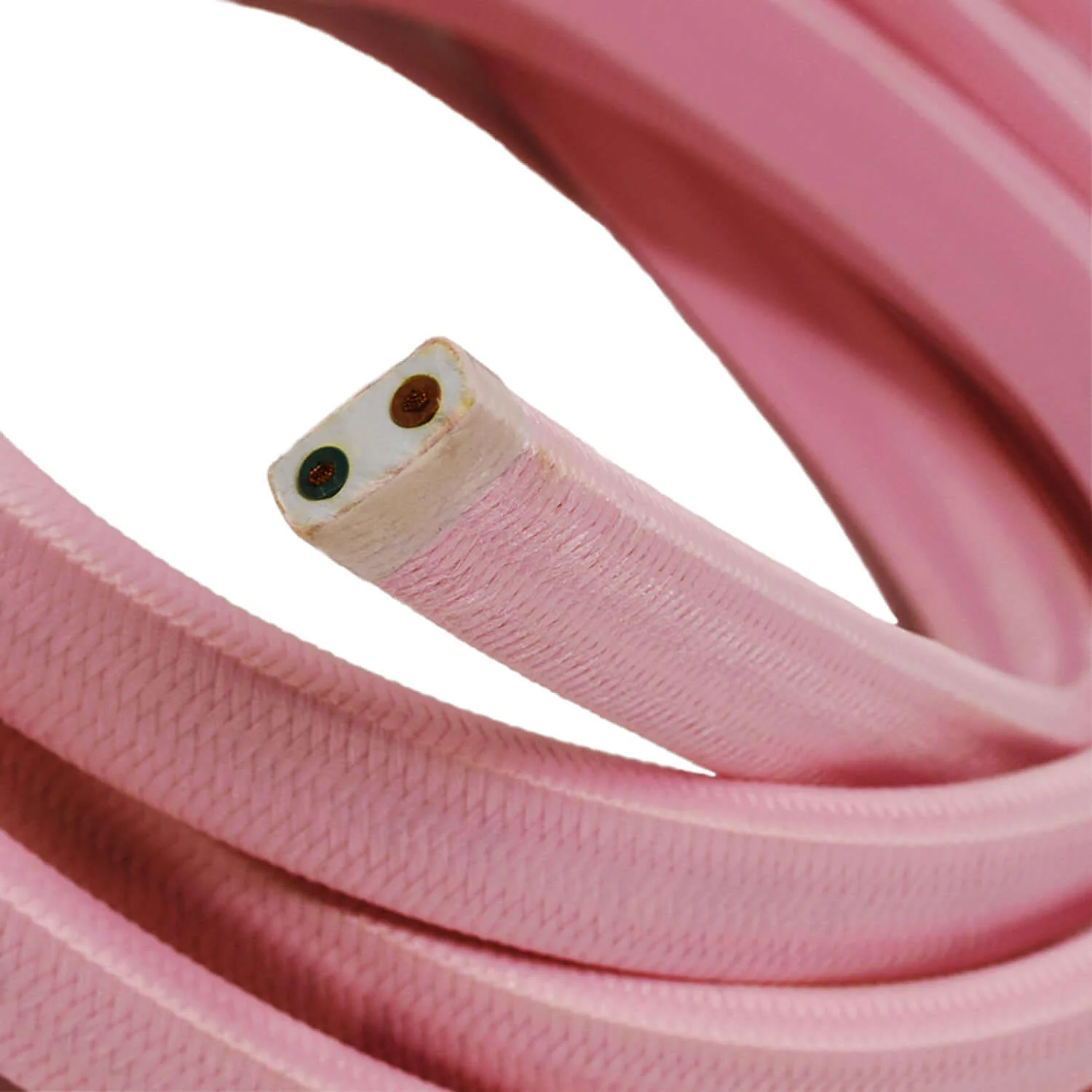 Baby Pink String Light Cable CM16 with fabric covering - Image 2