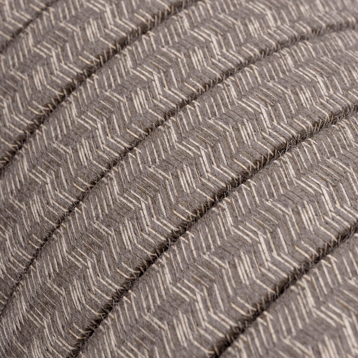 Natural linen covered electric cable for string light Brown CN04 - UV resistant