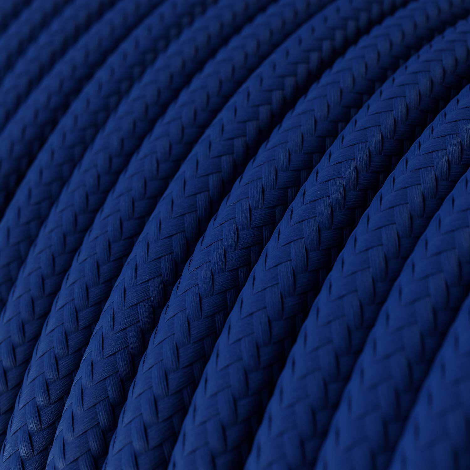 Classic Blue glossy textile cable - The Original Creative-Cables - RM12 round 2x0.75mm / 3x0.75mm - Image 2