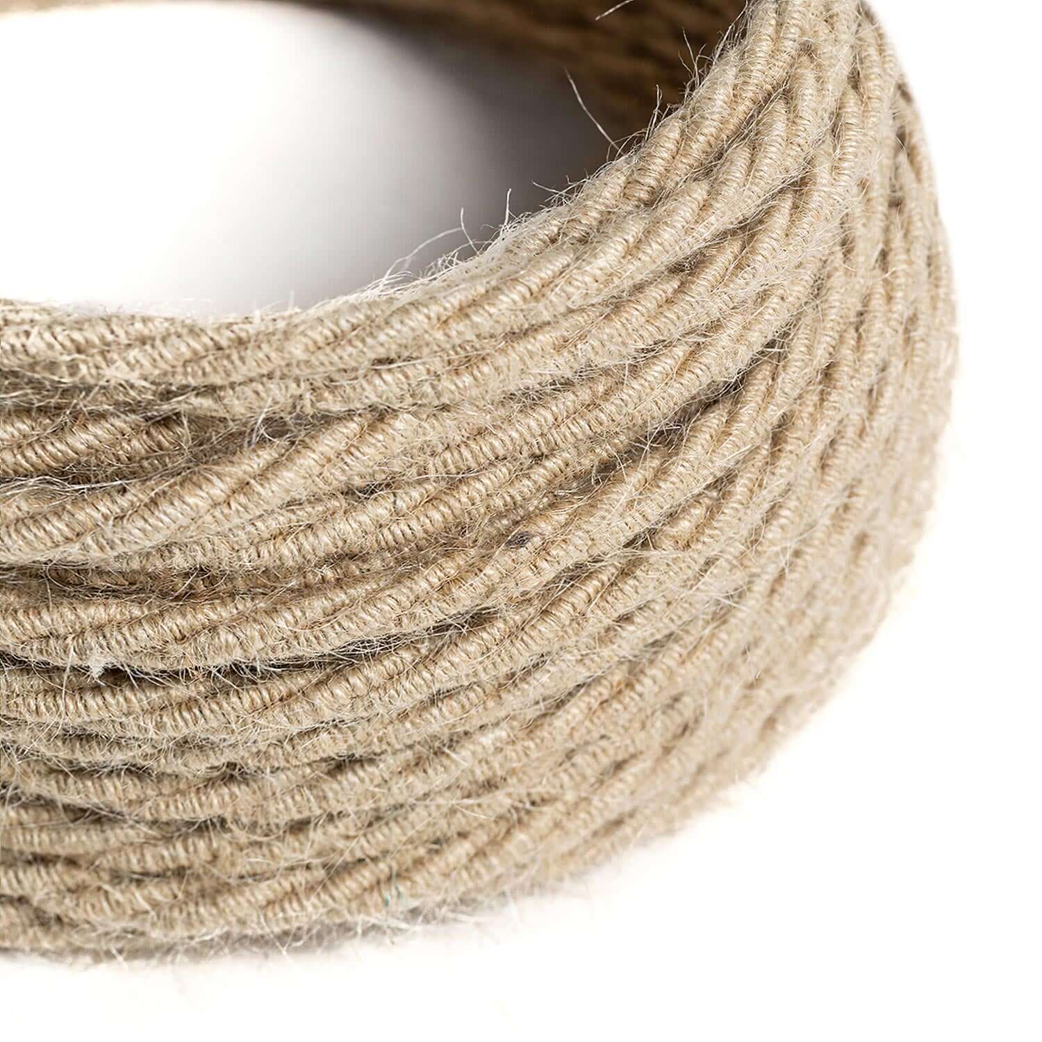 Natural Jute Cable - The Original Creative-Cables - TN06 braided 2x0.75mm / 3x0.75mm