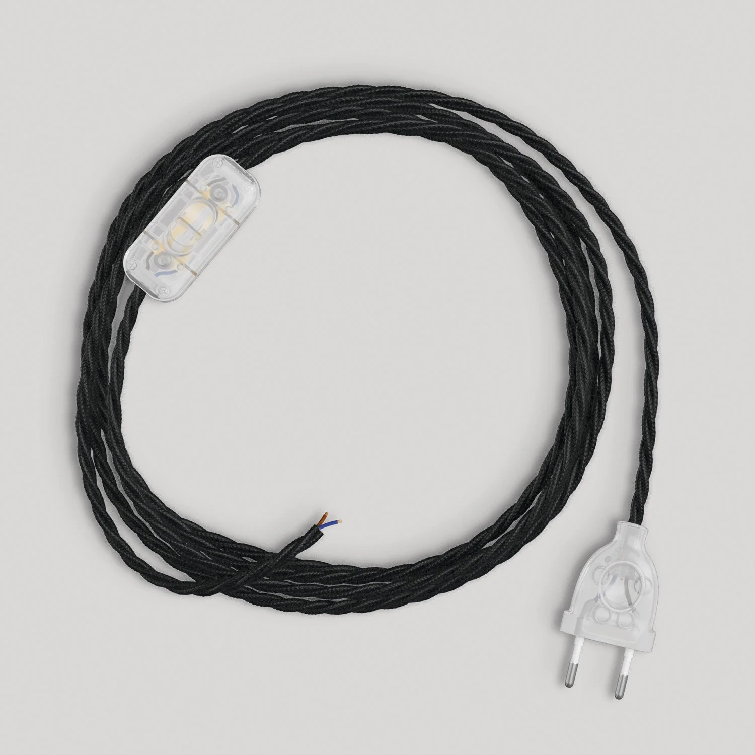 Wiring for lamp with 1.80 m black braided cable - Image 5