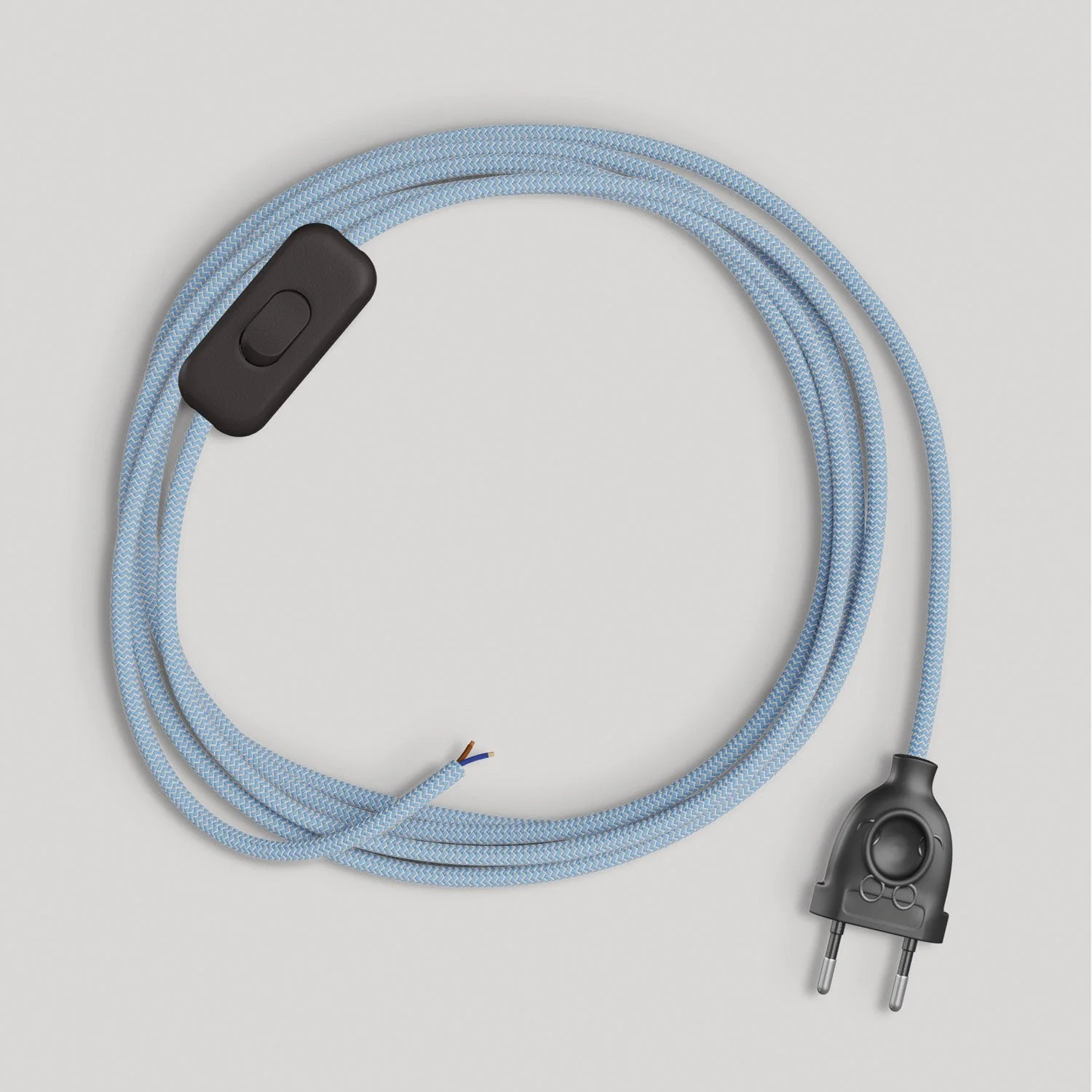 Wiring for lamp with 1.80 m blue Steward cotton cable - Image 4