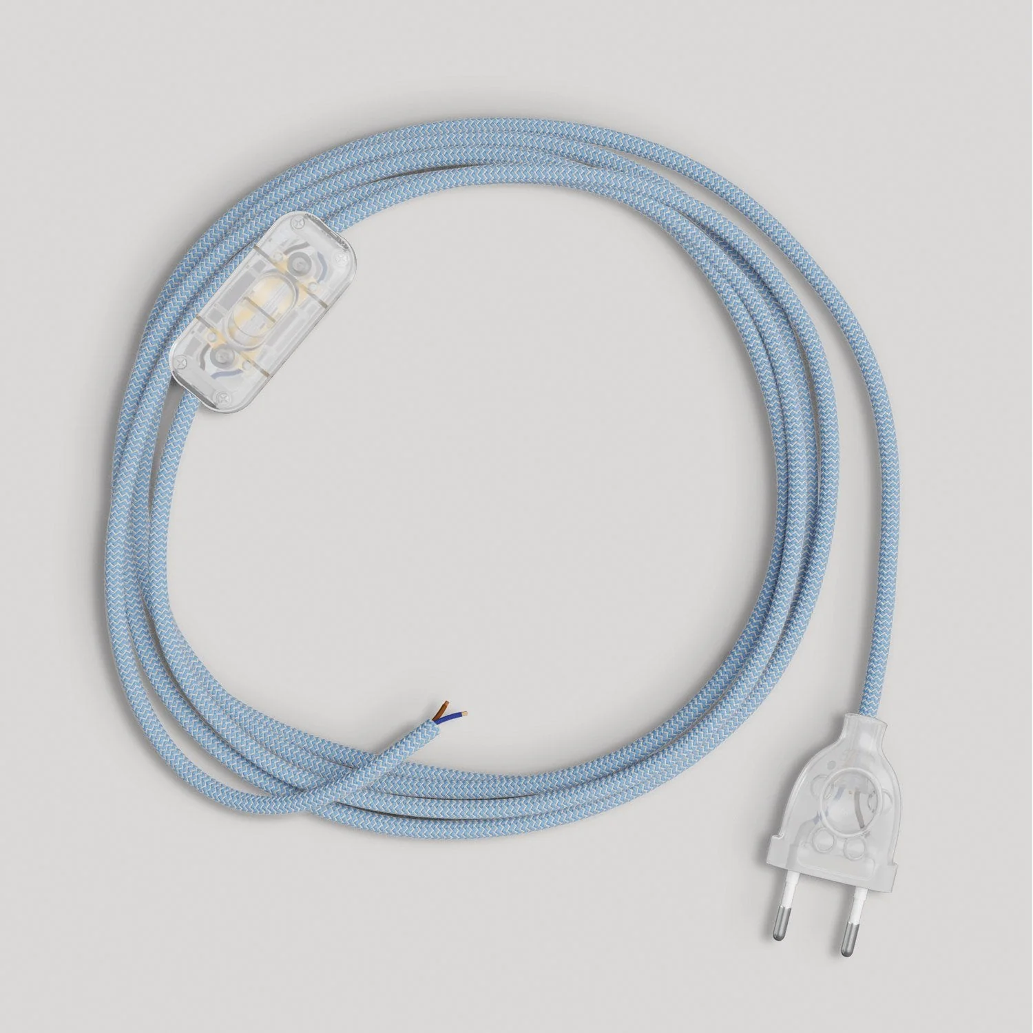 Wiring for lamp with 1.80 m blue Steward cotton cable - Image 5