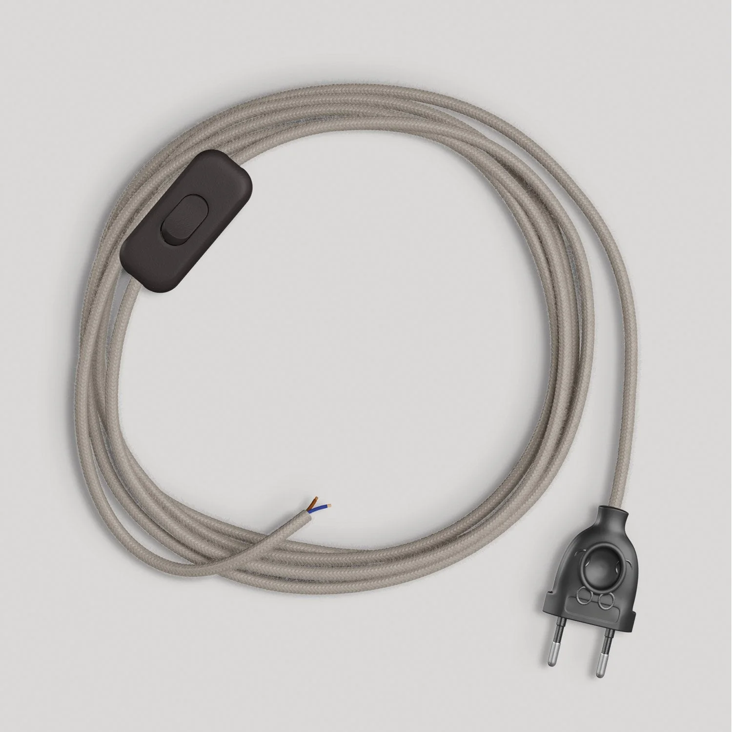 Wiring for lamp with 1.80 m dove grey cotton cable - Image 4