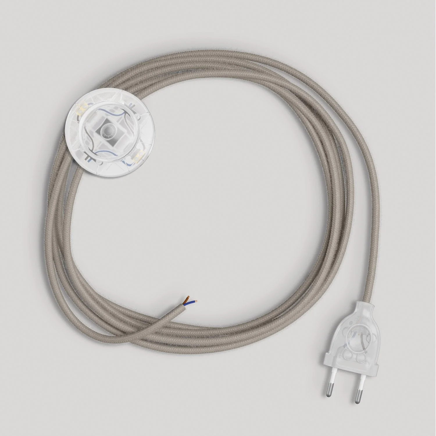 Wiring for lamp with 3 m dove grey cotton cable - Image 5