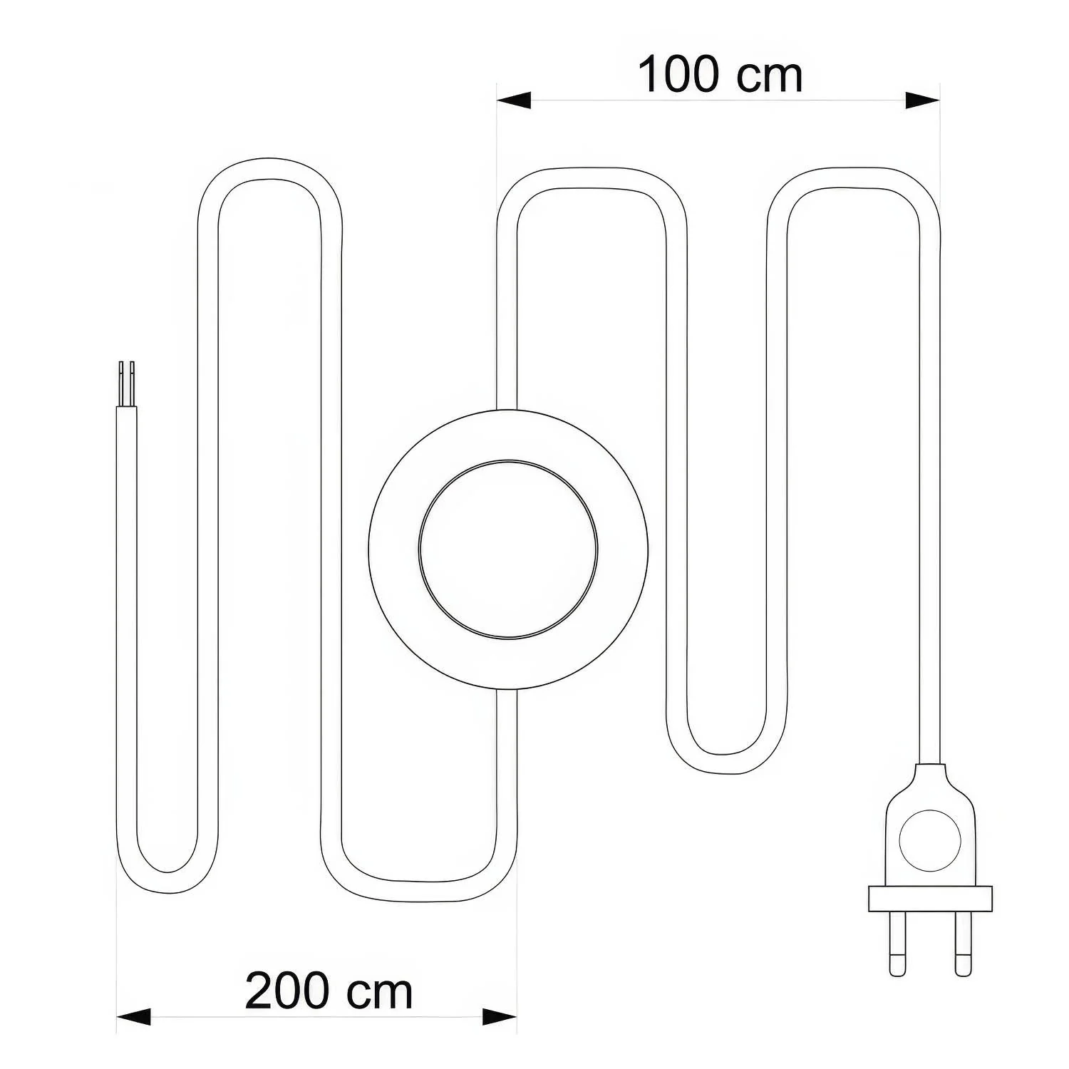 Wiring for lamp with glossy mustard cable 3 m - Image 3