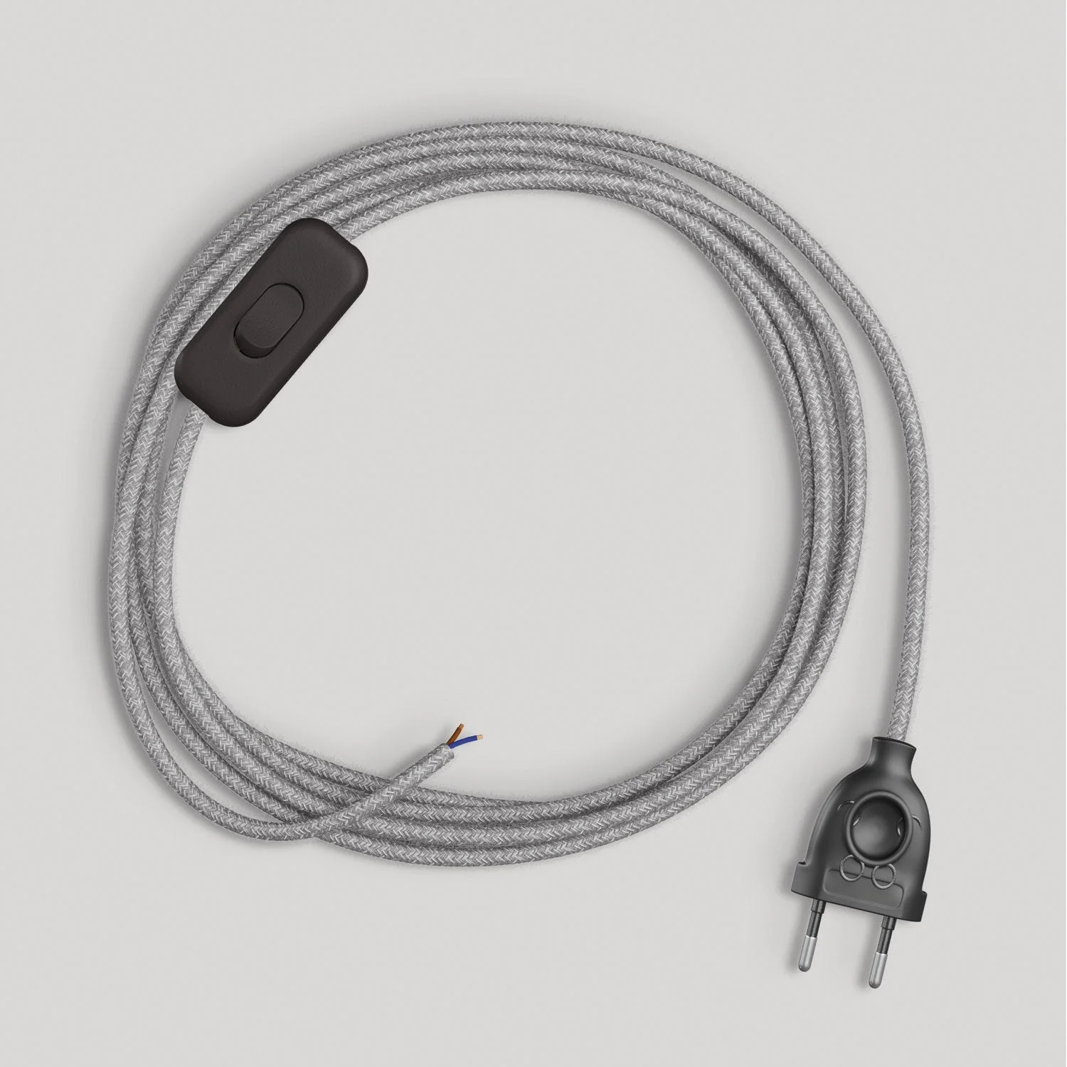 Wiring for lamp with 1.80 m grey linen cable - Image 4