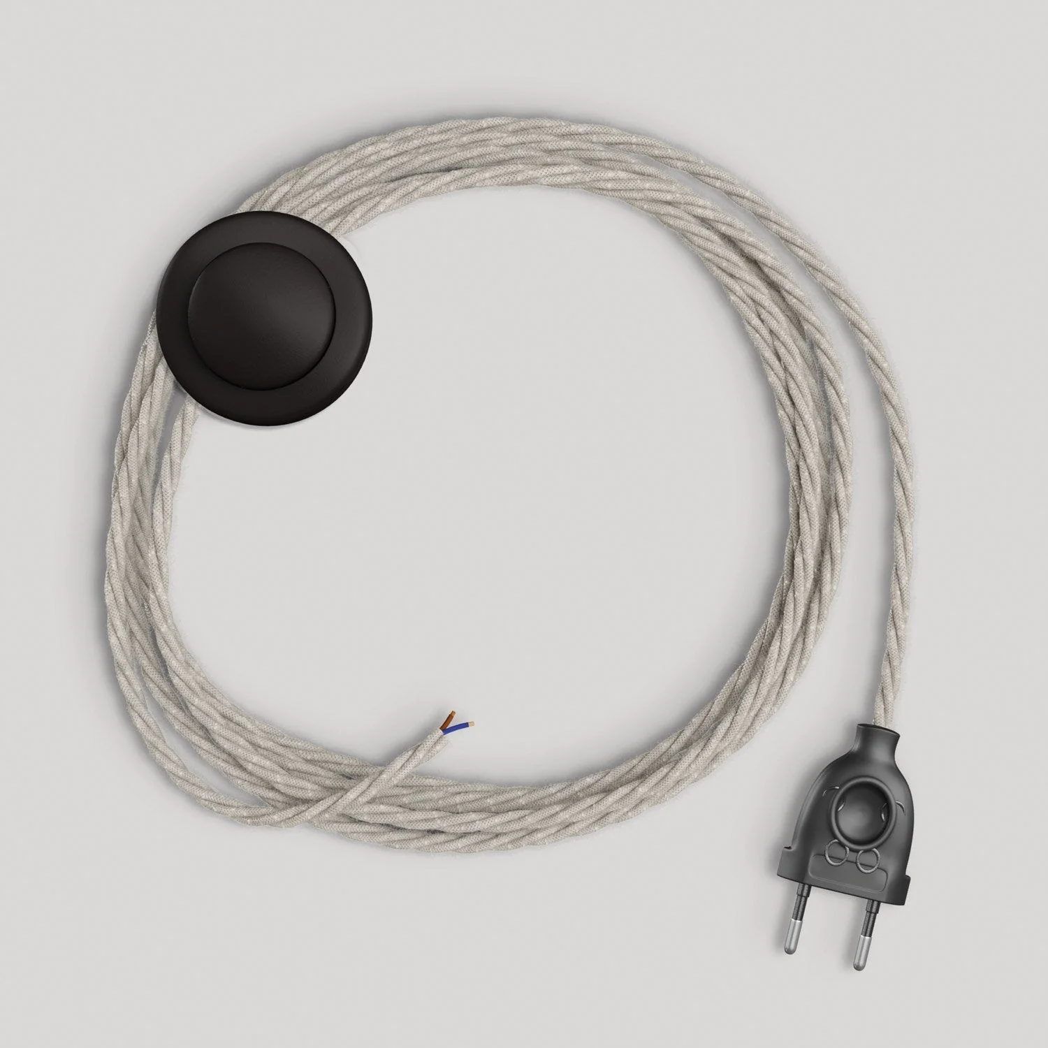 Wiring for lamp with 3 m white braided cable - Image 4