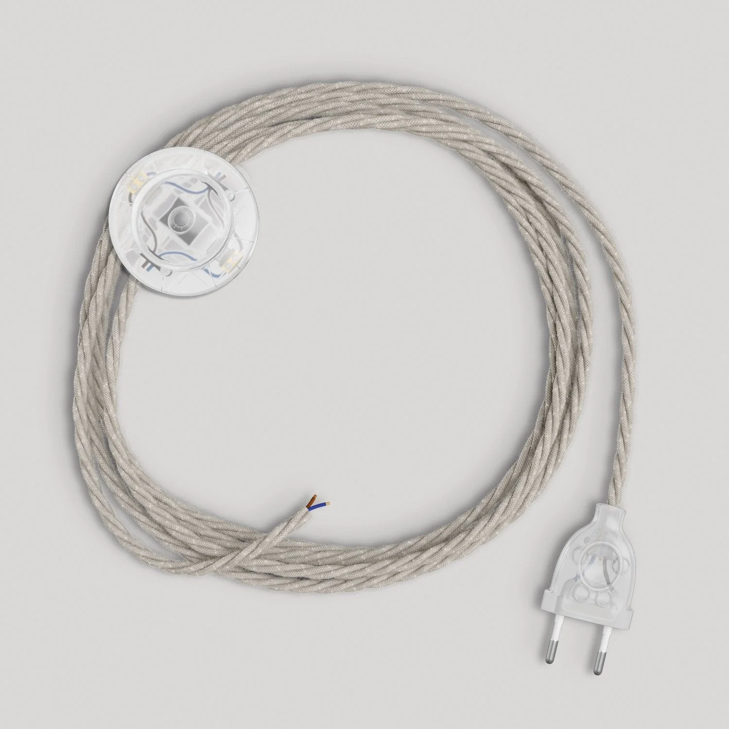 Wiring for lamp with 3 m white braided cable - Image 5