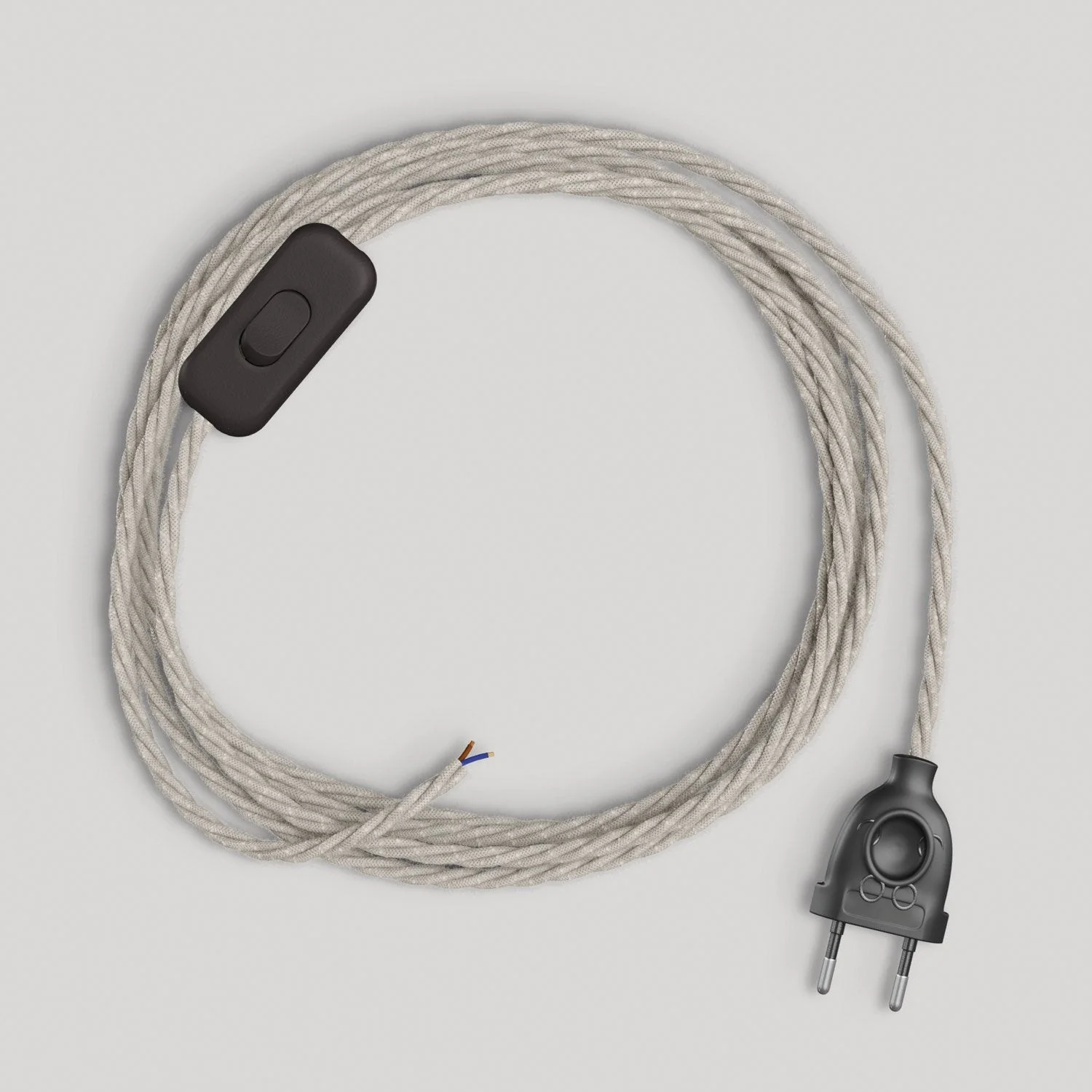 Wiring for lamp with 1.80 m white braided cable - Image 4