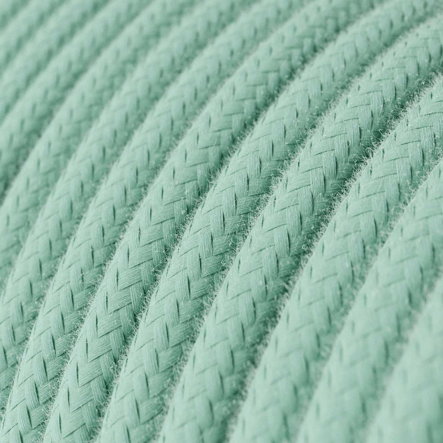Textile cable for lighting in Latte Menta cotton - The Original Creative Cables, for unique lamps - RC34 - Image 2