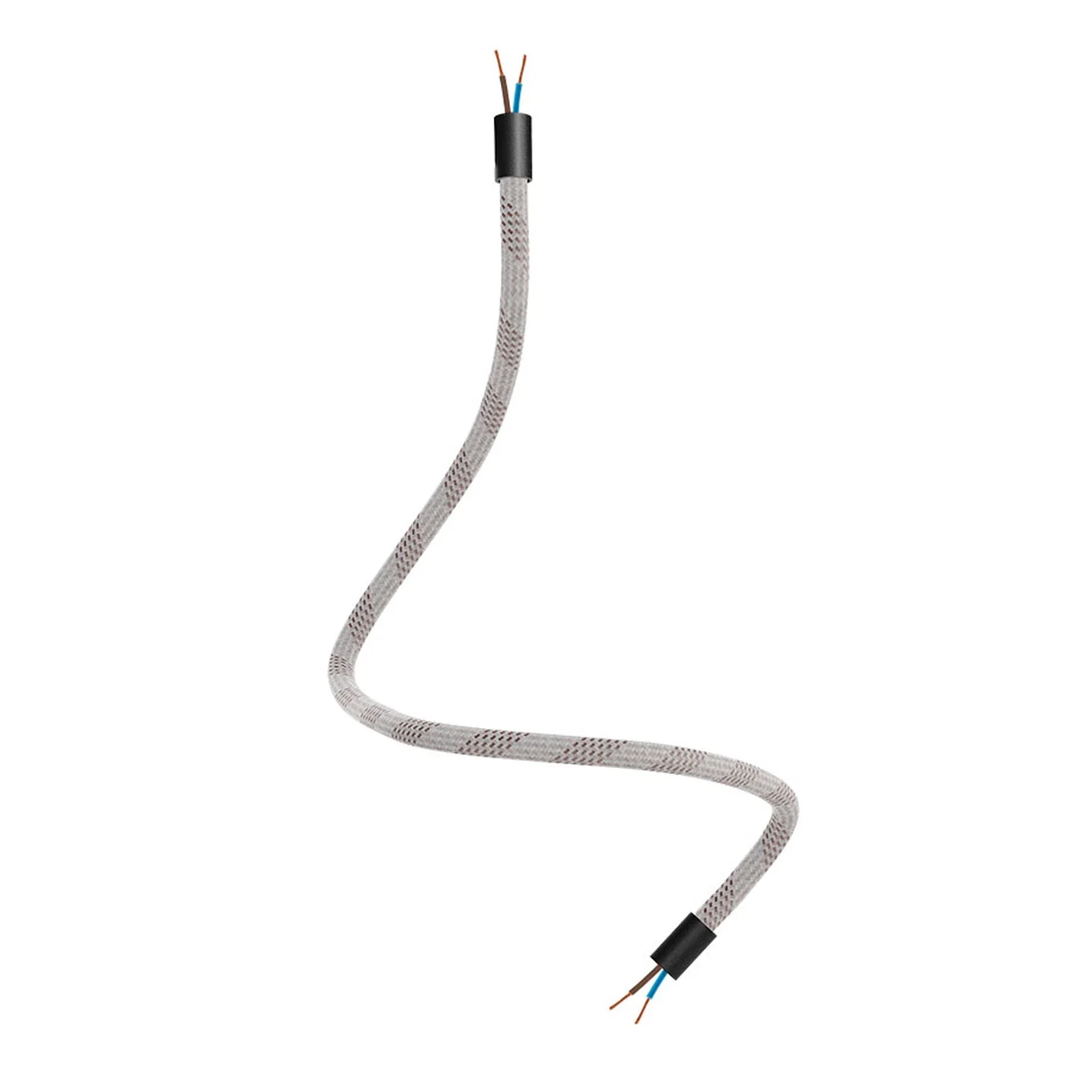 Creative Flex kit flexible extension tube covered in RM72 Light Mélange fabric with metal terminals - Image 15
