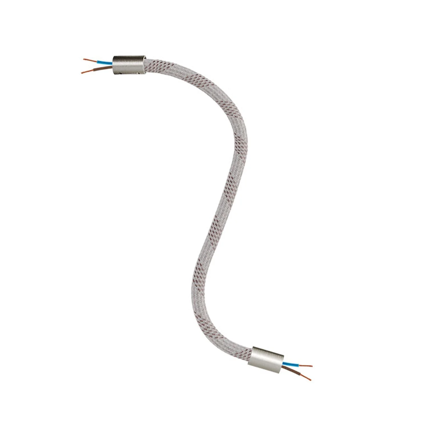 Creative Flex kit flexible extension tube covered in RM72 Light Mélange fabric with metal terminals - Image 19
