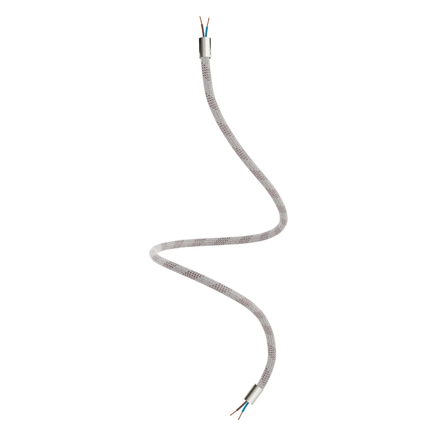 Creative Flex kit flexible extension tube covered in RM72 Light Mélange fabric with metal terminals - Image 24