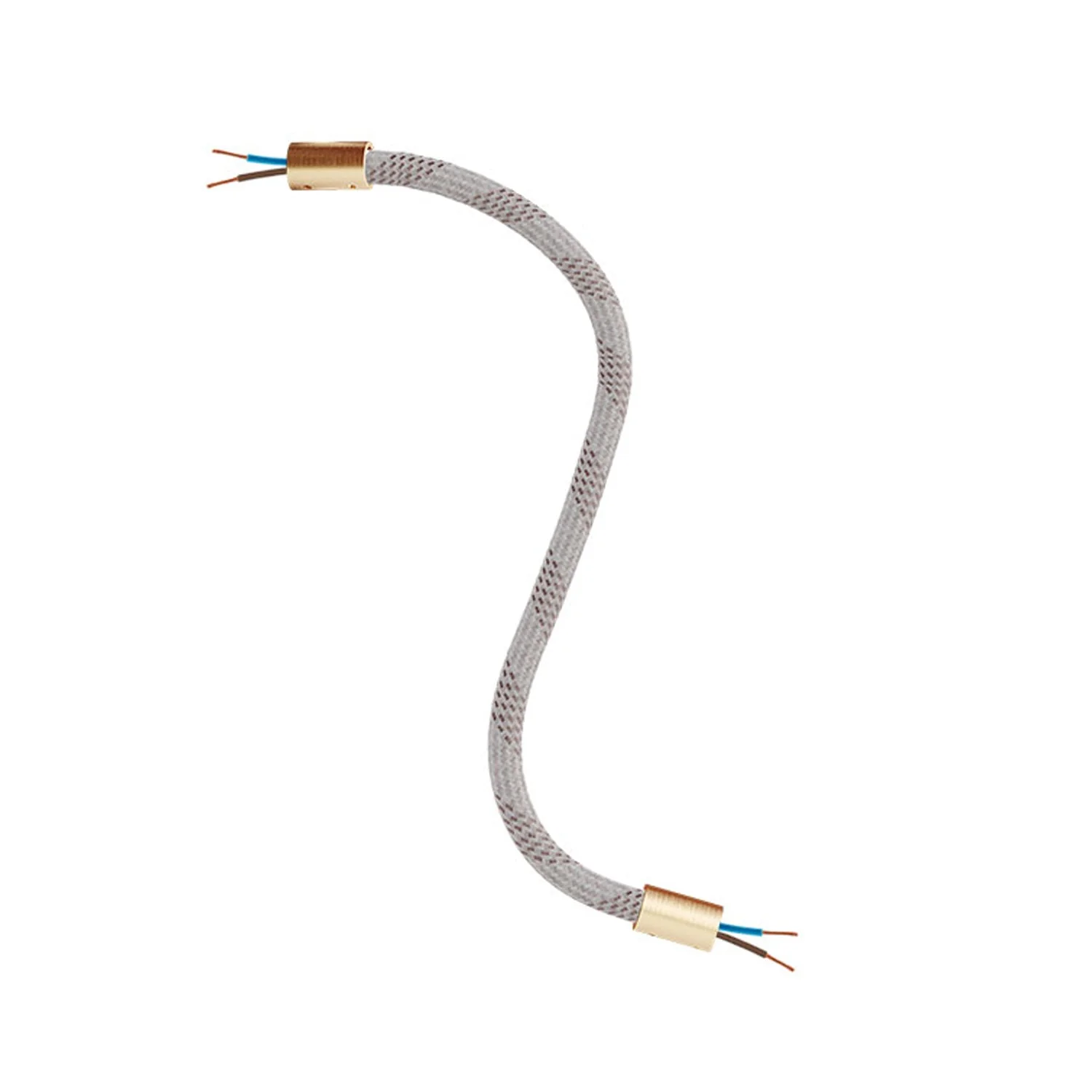 Creative Flex kit flexible extension tube covered in RM72 Light Mélange fabric with metal terminals - Image 33