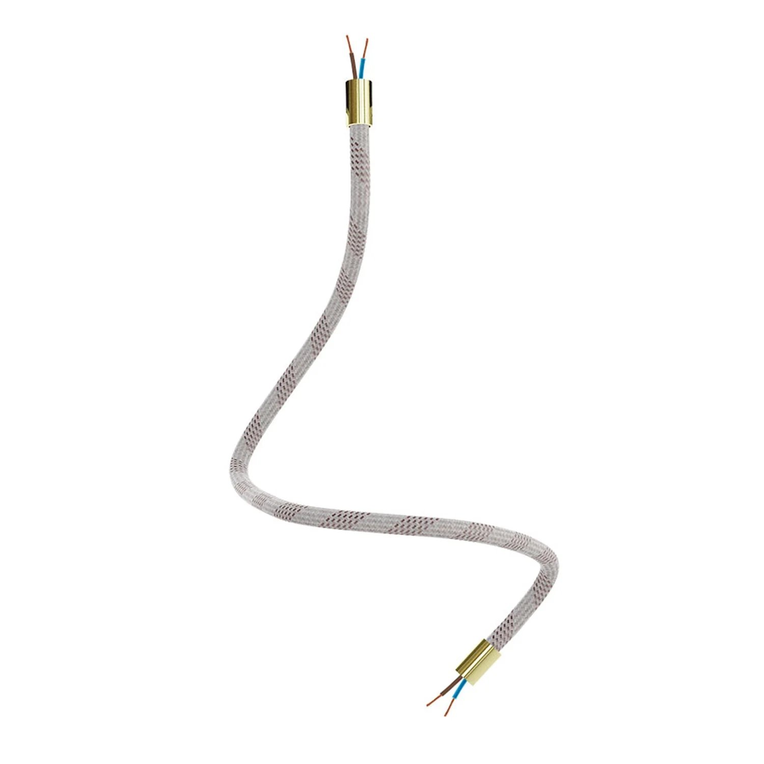 Creative Flex kit flexible extension tube covered in RM72 Light Mélange fabric with metal terminals - Image 36