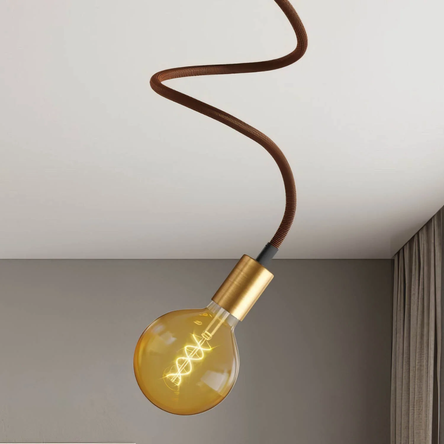 Creative Flex 90 cm ceiling lamp - Satin bronze - Image 3
