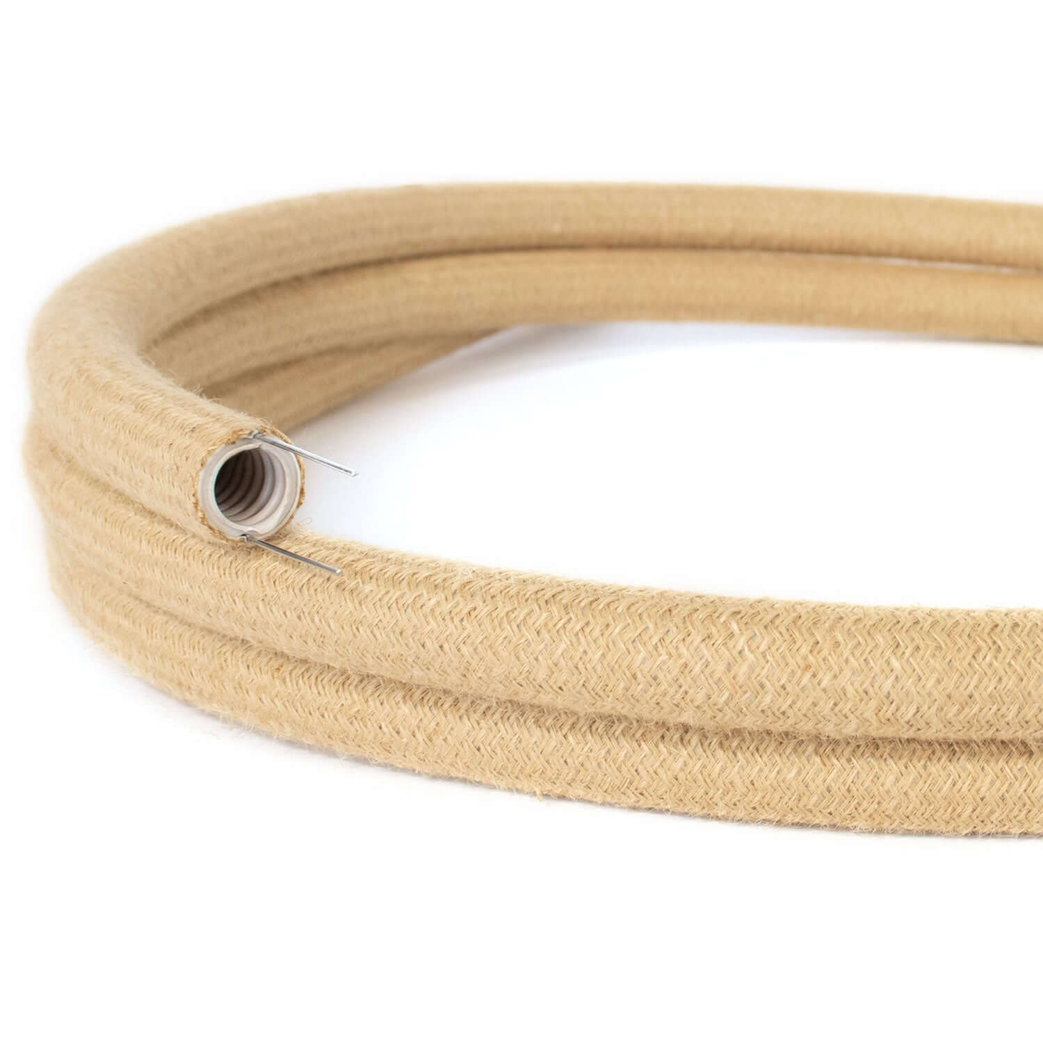 Creative-Tube, 20 mm diameter, covered in RN06 Jute fabric, mouldable cable conduit
