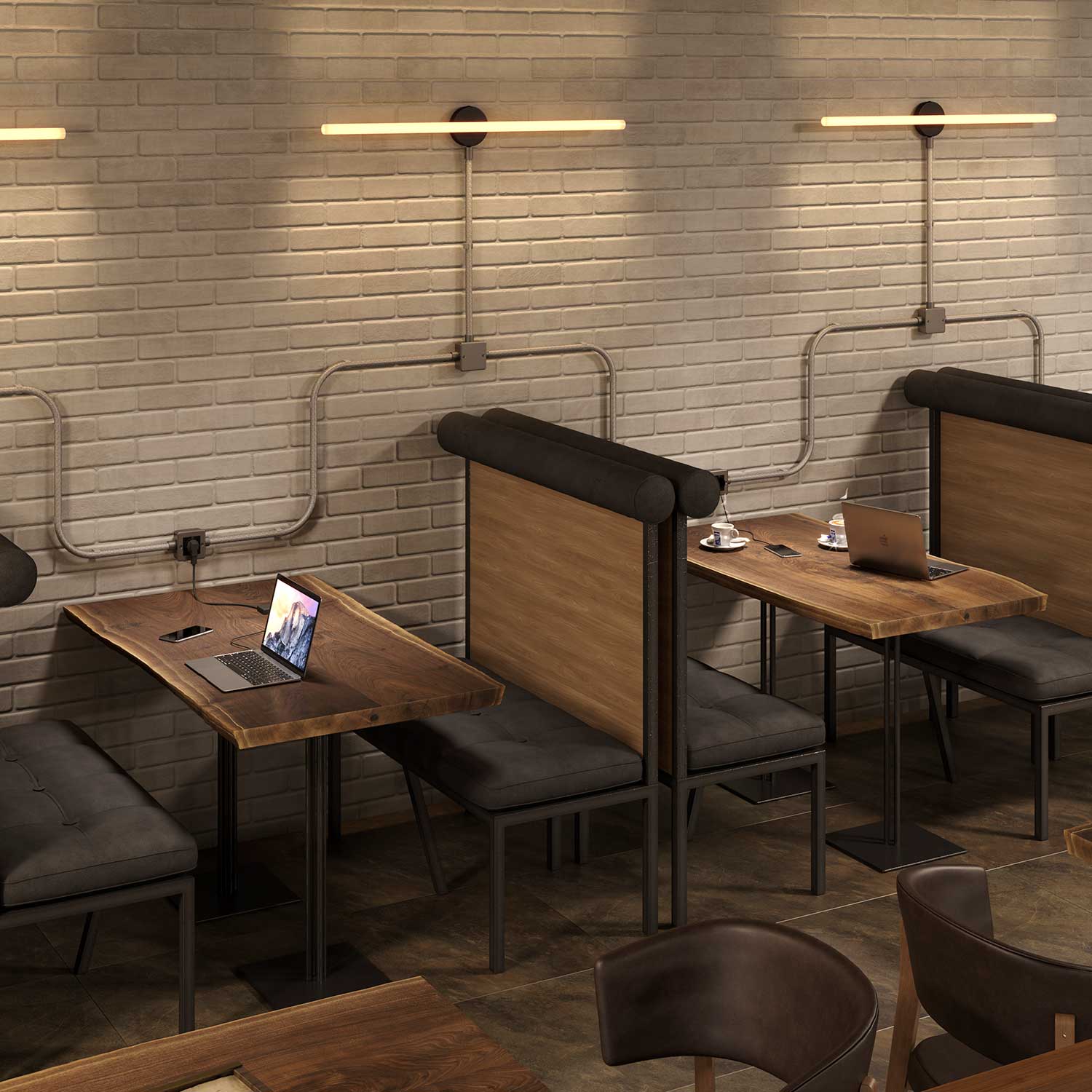 Creative-Tube flexible conduit, Grey Natural Linen RN02 fabric covering, 20 mm diameter - Image 2