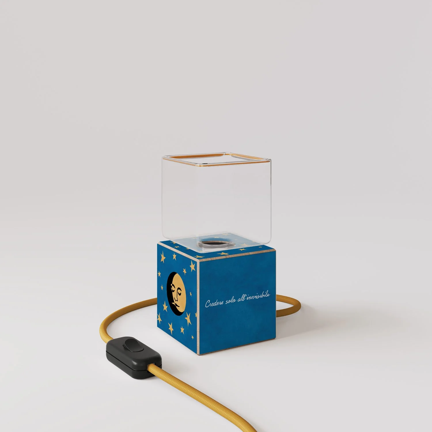 Cubetto table lamp with US plug, "La luna" Ghost bulb - Santomanifesto - Image 4