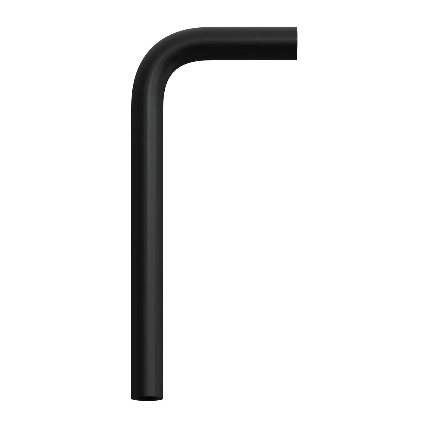 14 cm curved extension tube in metal - Black