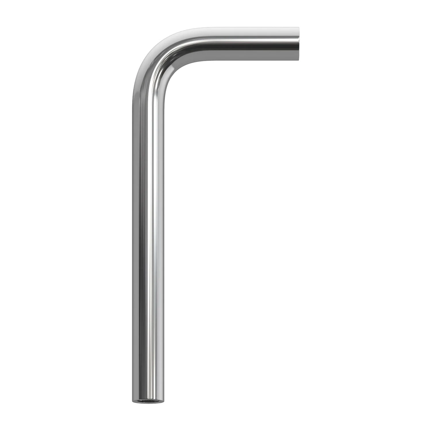 Curved extension tube 14 cm in metal - Chrome