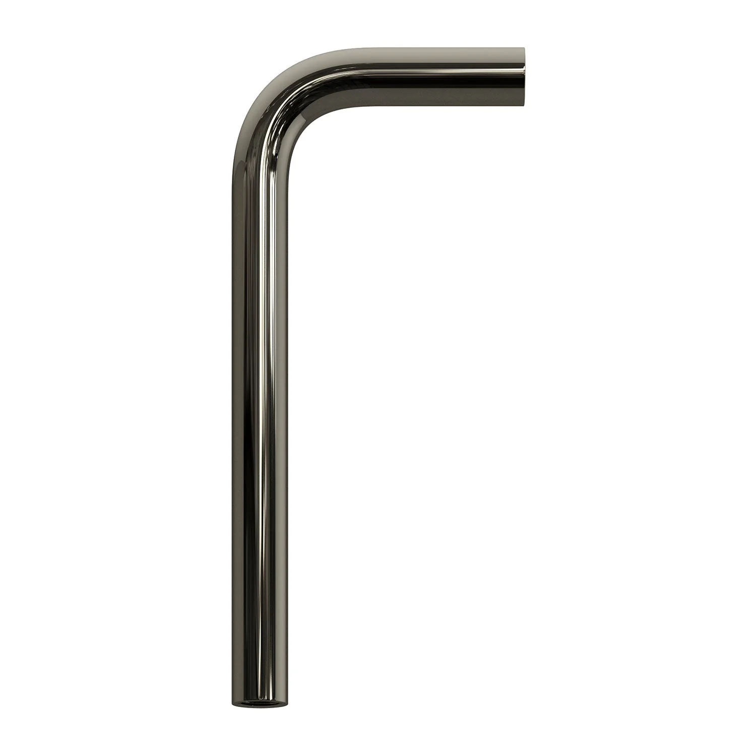 14 cm curved extension tube in metal - Pearl black
