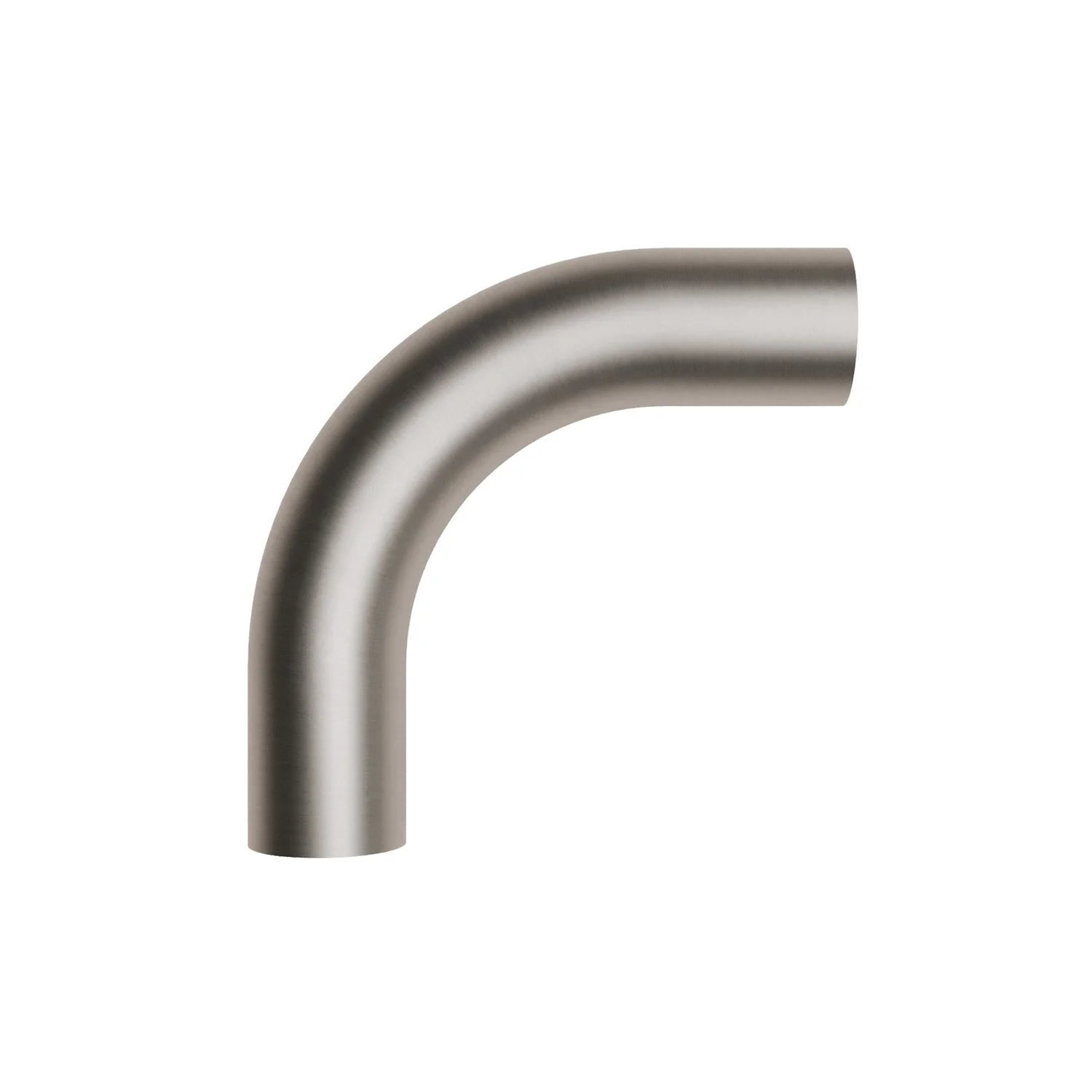 5 cm curved extension tube in metal - Satin titanium