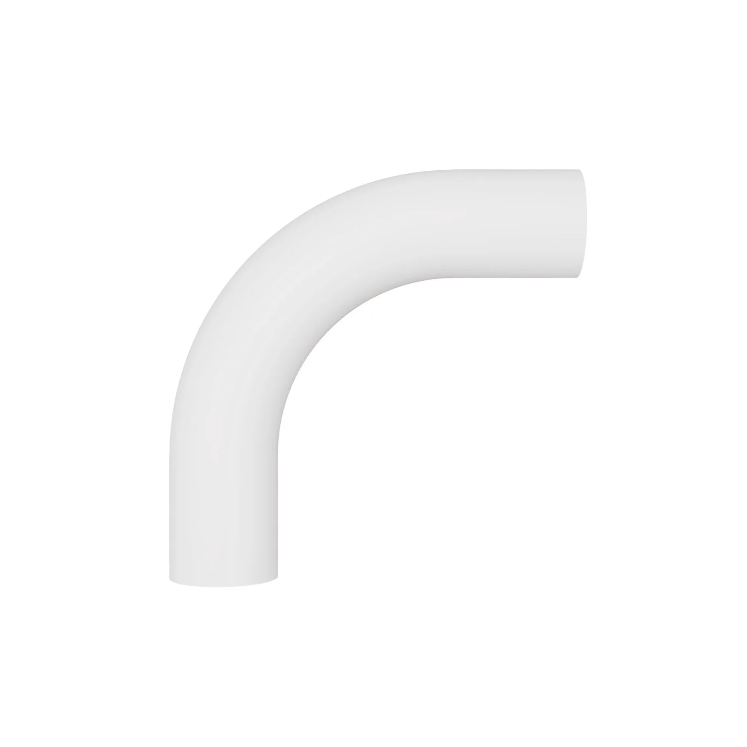 5 cm curved extension tube in metal - White