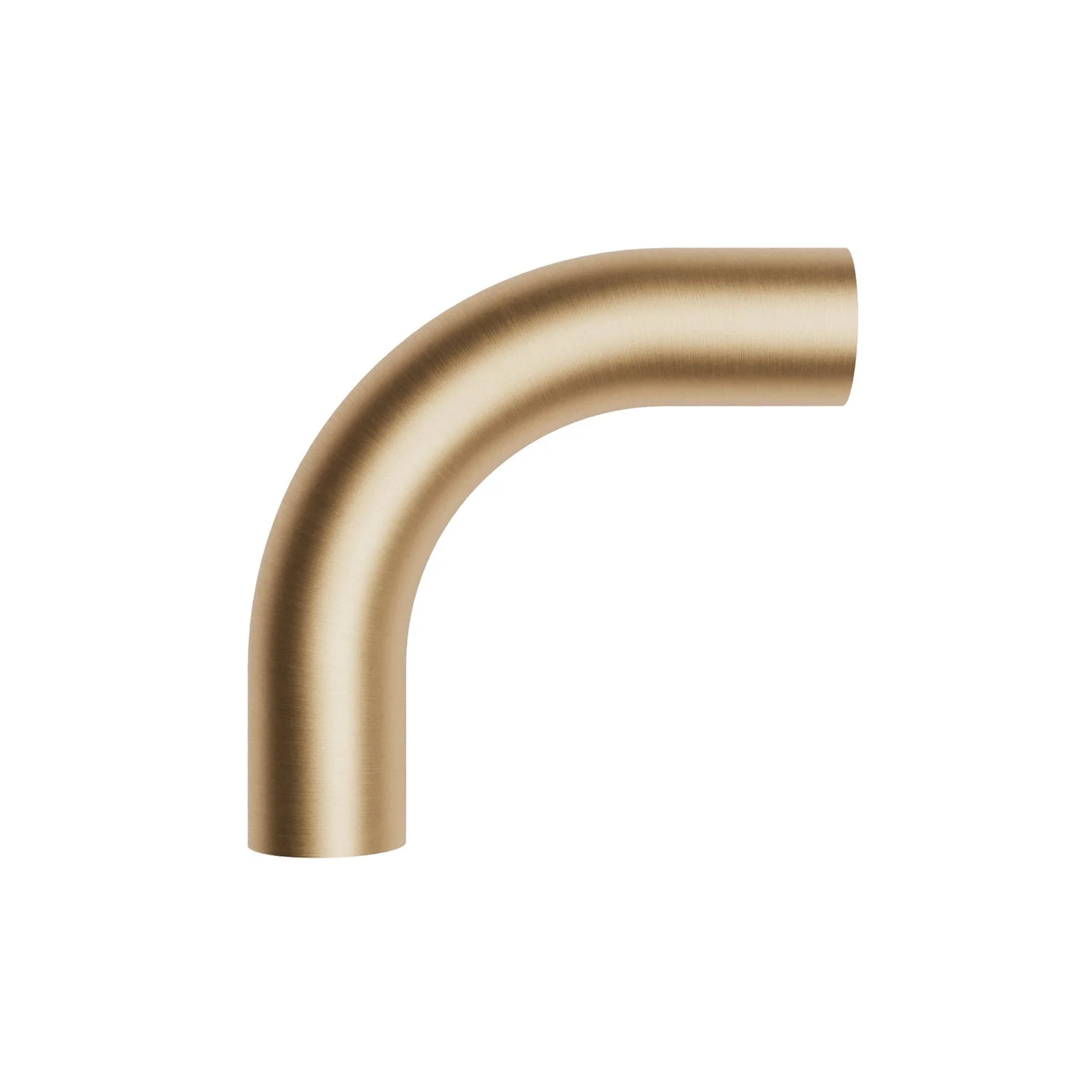 5 cm curved extension tube in metal - Satin bronze