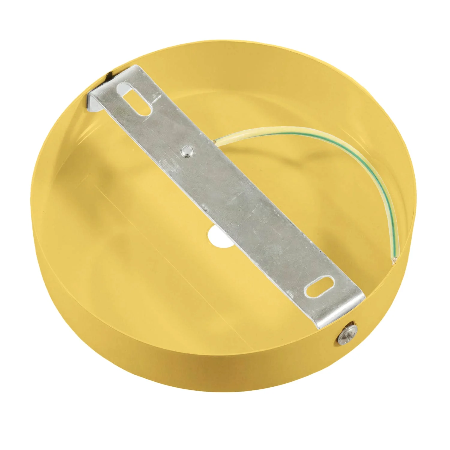 Cylindrical metal ceiling rose kit - Mustard - Image 4