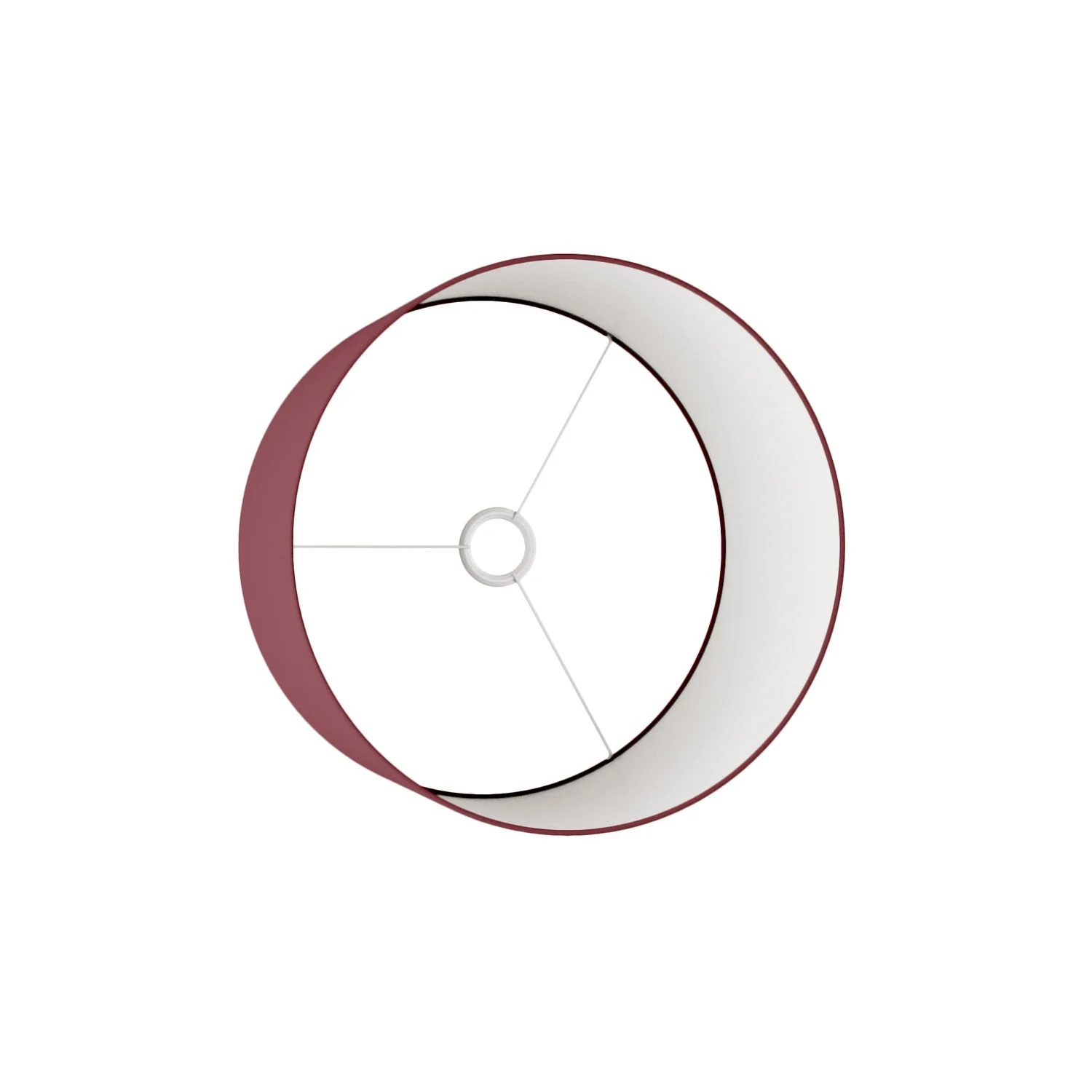 Cylinder Lampshade L in fabric with E27 fitting - Made in Italy - Arenal Bordeaux - Image 3