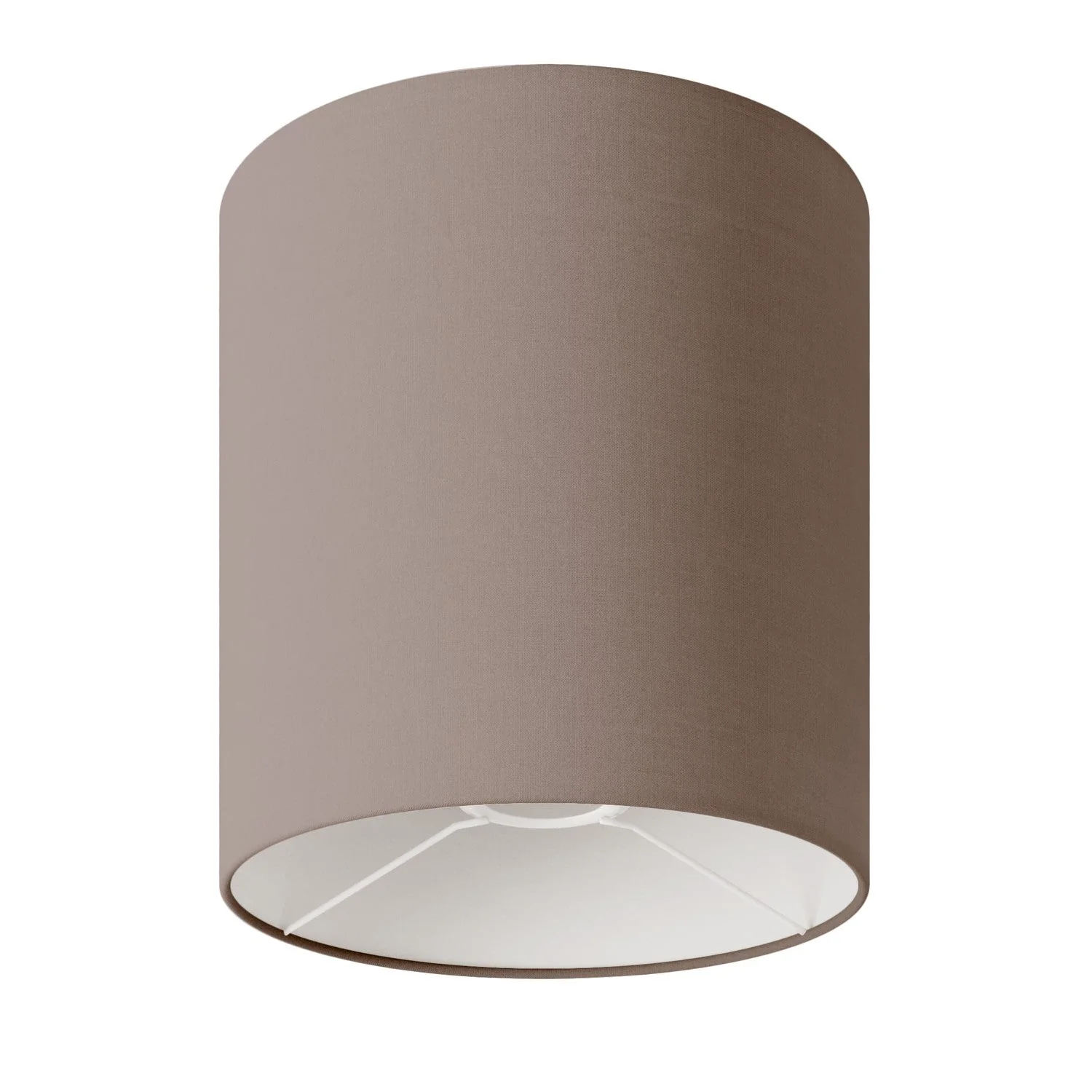 Lampshade Cylinder M in fabric with E27 fitting - Made in Italy - Arenal Ash
