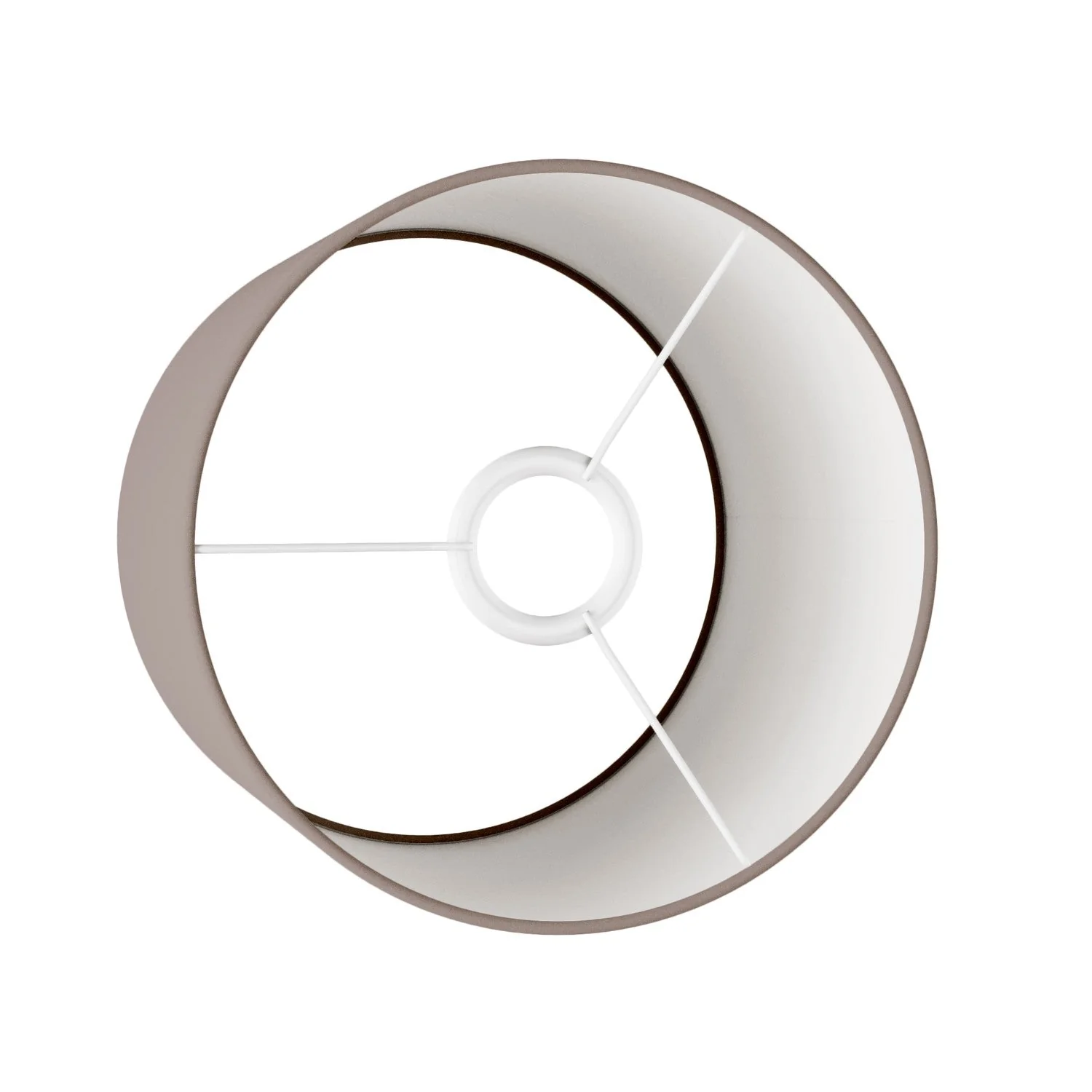 Lampshade Cylinder M in fabric with E27 fitting - Made in Italy - Arenal Ash - Image 3