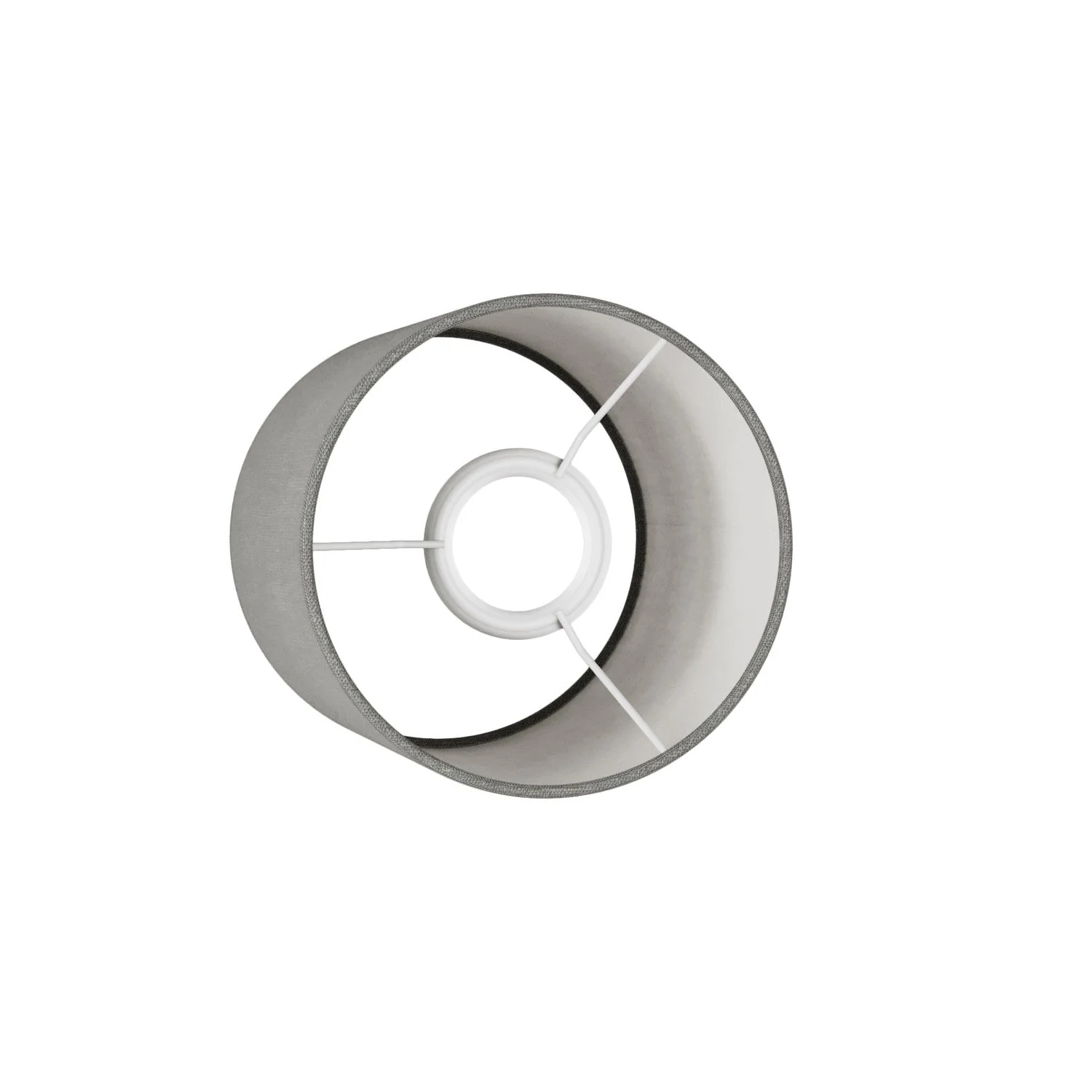 Cylinder Lampshade S in fabric with E27 fitting - Made in Italy - Camelot Gray - Image 3