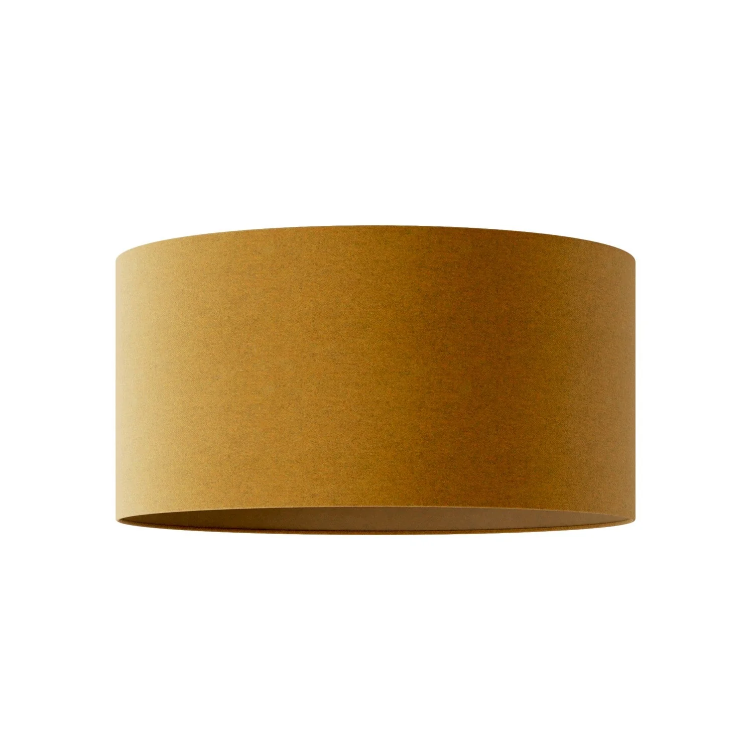 XL Cylinder Lampshade in fabric with E27 fitting - Made in Italy - Mustard Wool