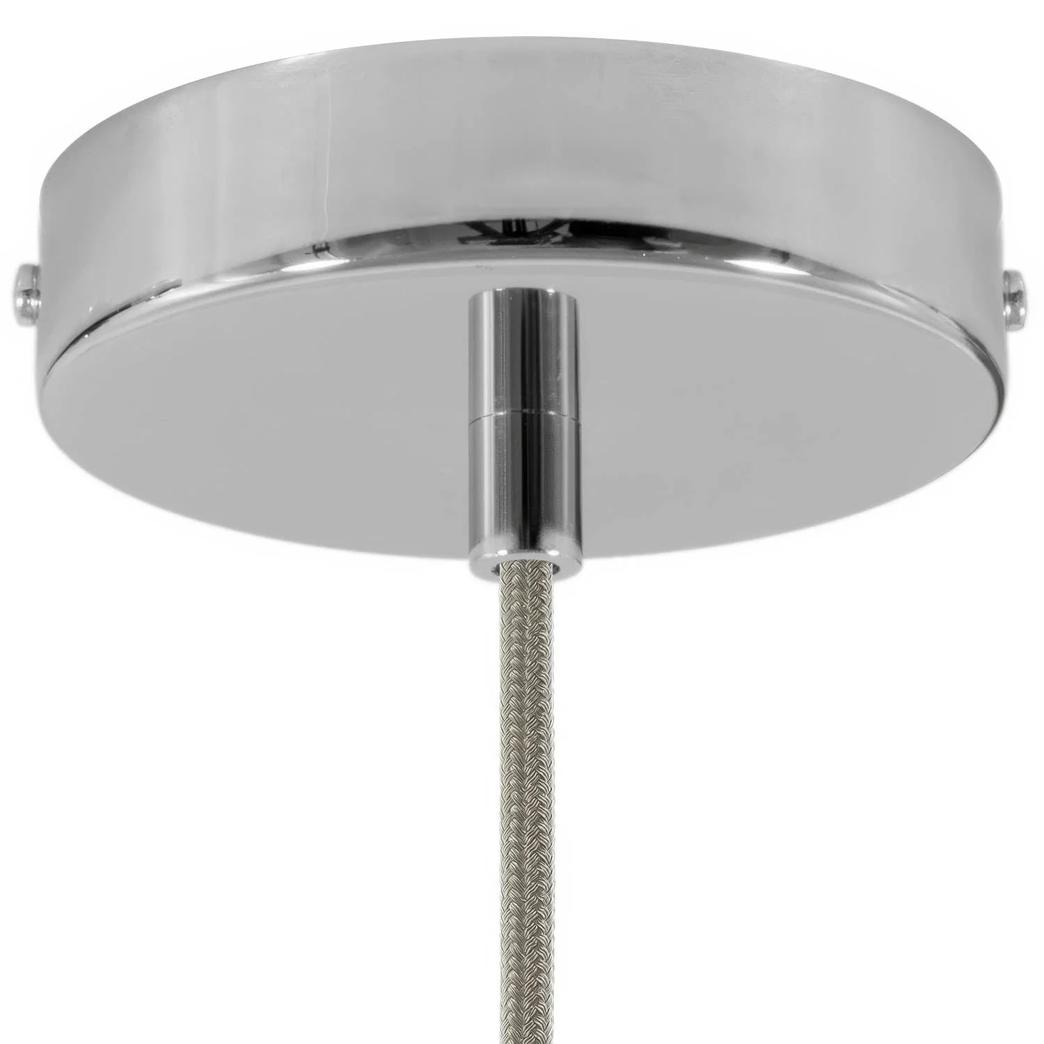 Cylindrical ceiling rose kit in metal – Chrome - Image 6