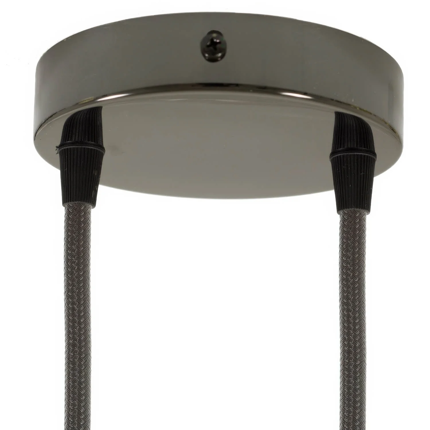 2-hole metal cylindrical ceiling rose kit - Pearl black